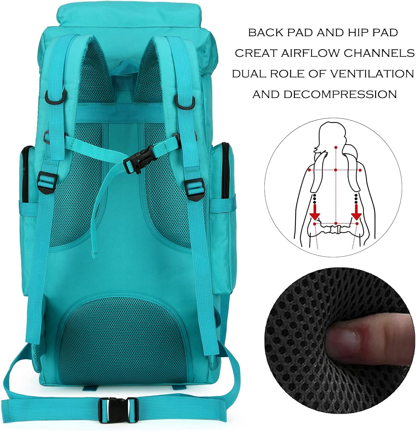 Hiking Backpack for Men 70L/100L Camping Backpack Military Rucksack Molle 3 Days Assault Pack for