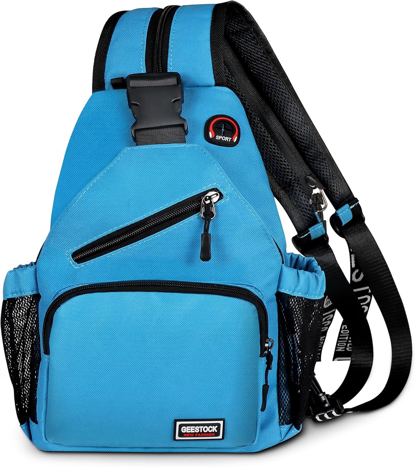 Sling Bag for Women Man, Convertible Sling Backpack with Convertible Shoulder Strap Casual Backpack Daypack for Travel, Hiking and Daily Commute, (Blue, Large)