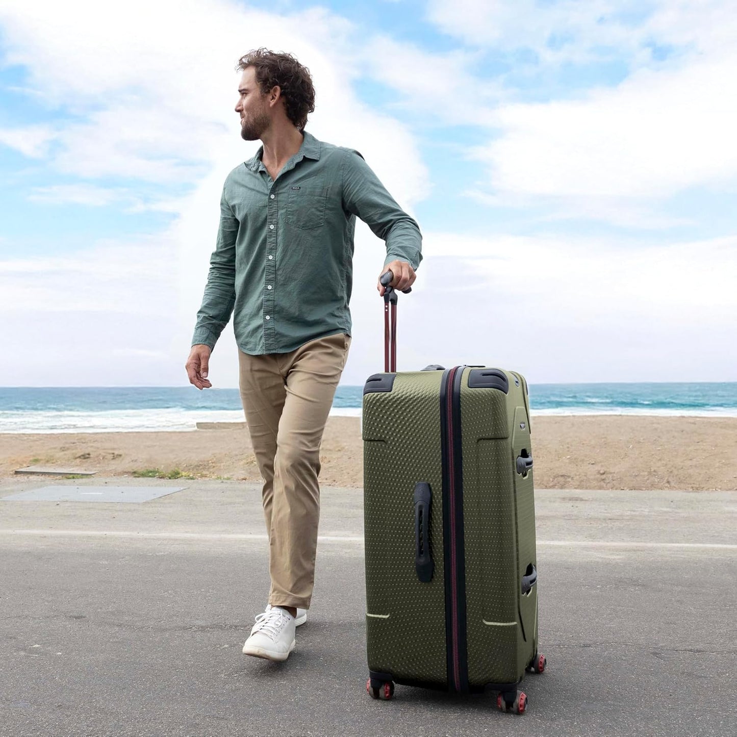 Traveler's Choice Maxporter II Hardside Spinner, TSA Lock, Dark Green, 30" Trunk Luggage
