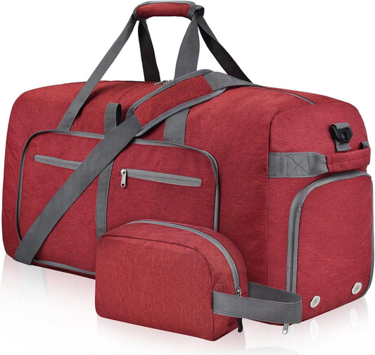 Felipe Varela Duffle Bag with Shoes Compartment and Adjustable Strap,Foldable Travel Duffel Bags for Men Women,Waterproof Duffel Bags