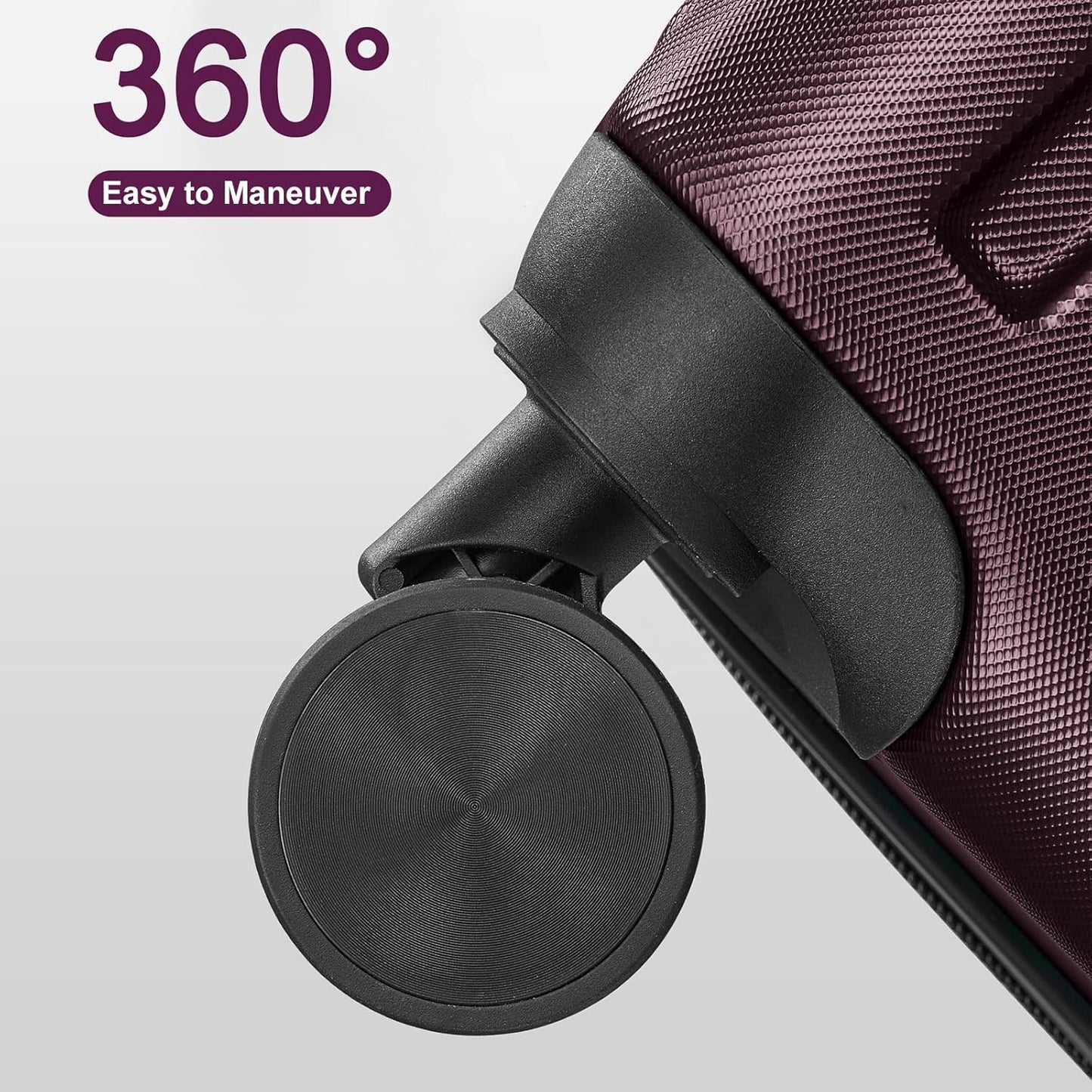 28 inch Luggage Hardside Lightweight Suitcase with Spinner Wheels TSA Lock for Travel Business,Wine