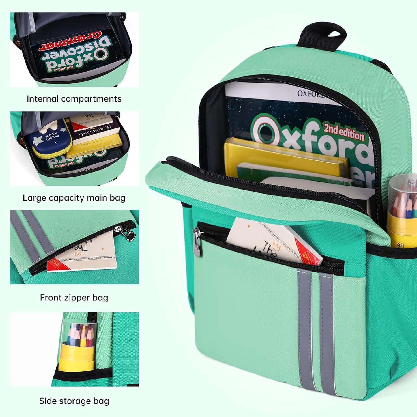Kids Backpack for Boys Kindergarten School Backpack 14 inch Bookbag for Boys 4-8
