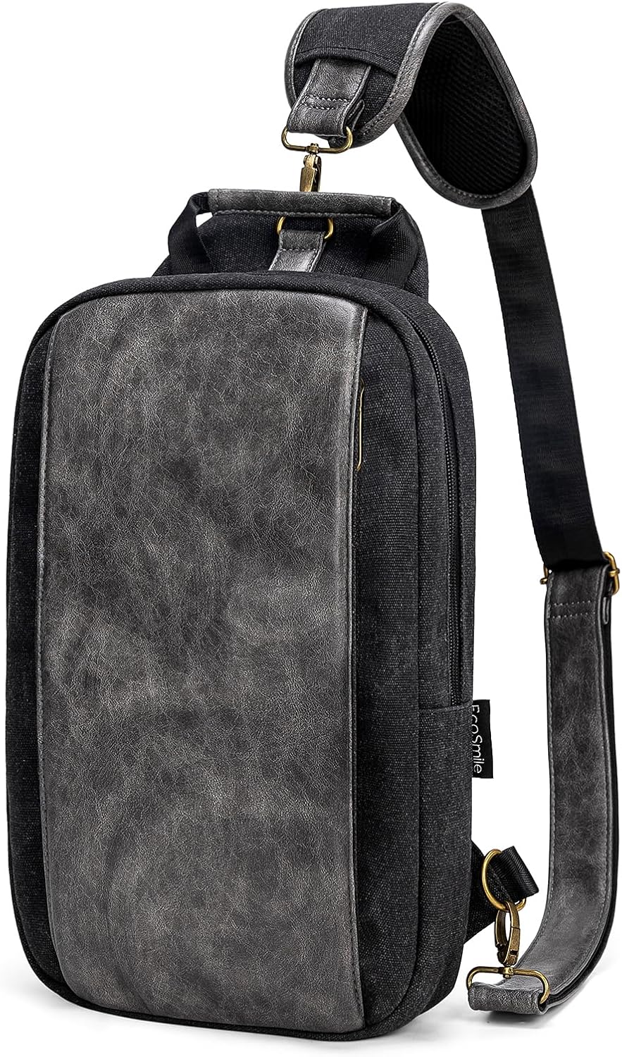 Canvas Messenger Bag Sling Bag Crossbody Shoulder Bag for Men Women Travel Work Satchel Bags