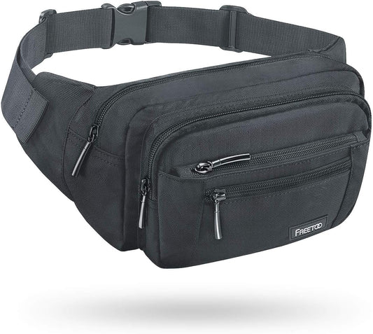 FREETOO Waist Pack Bag Fanny Pack for Men&Women Hip Bum Bag with Adjustable Strap for Outdoors Workout Traveling Casual Running Hiking Cycling