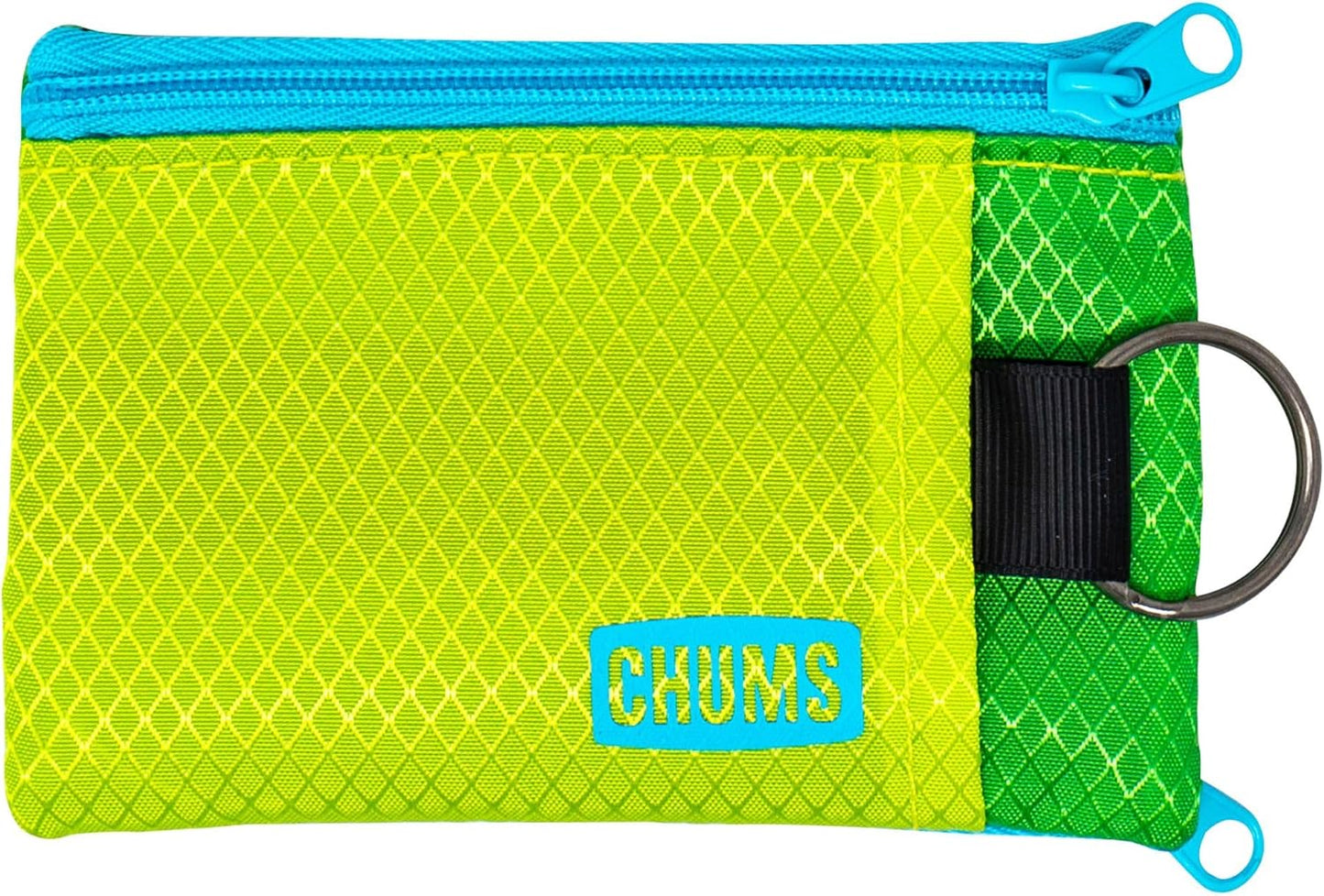 Chums Surfshorts Wallet - Lightweight Slim Wallet w/ RFID Blocking Card - Zippered, Minimalist Wallet w/Key Ring - Patterns