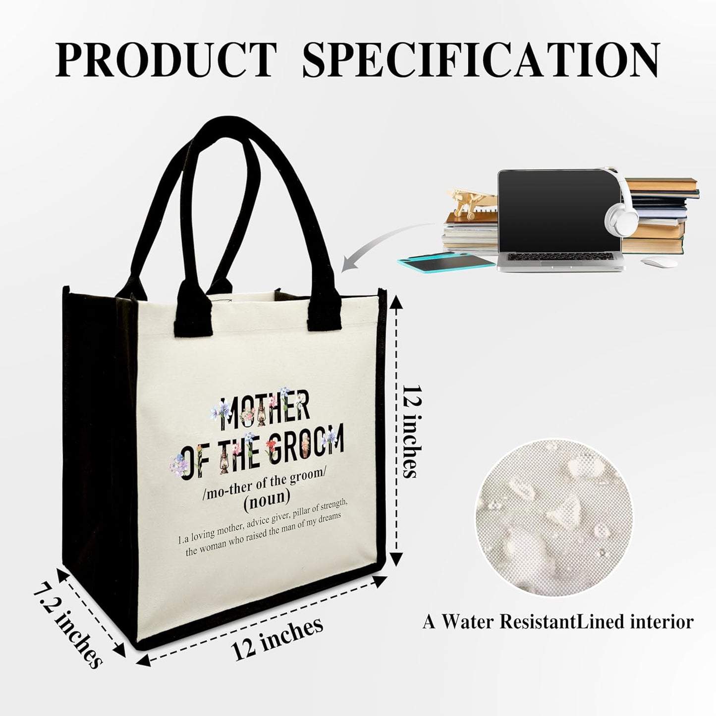 Definition Shoulder Beach Bag - Floral Canvas Tote Bag Gifts