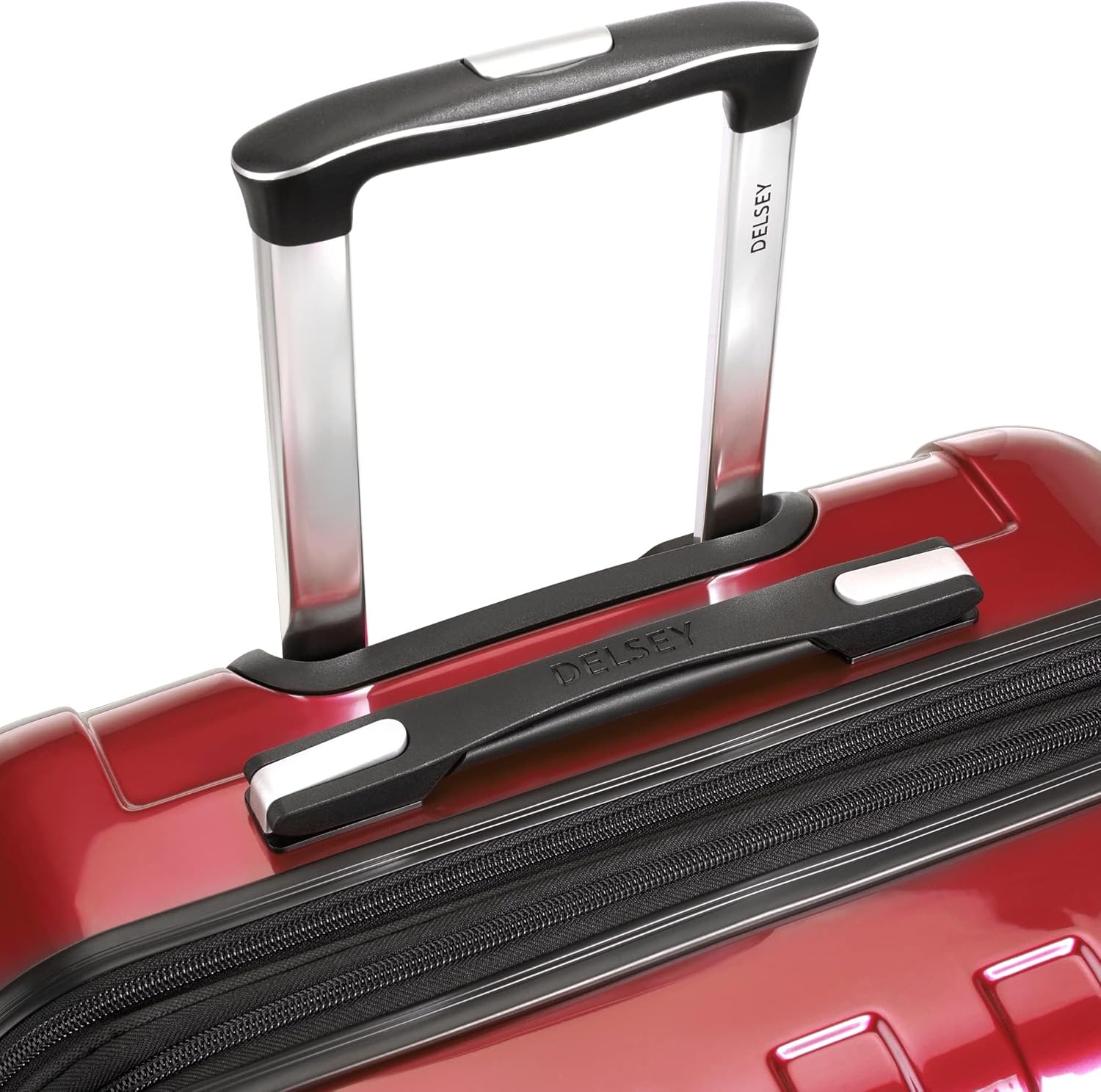 DELSEY PARIS Helium Aero Hardside Expandable Luggage with Spinner Wheels, Brick Red, Checked-Large