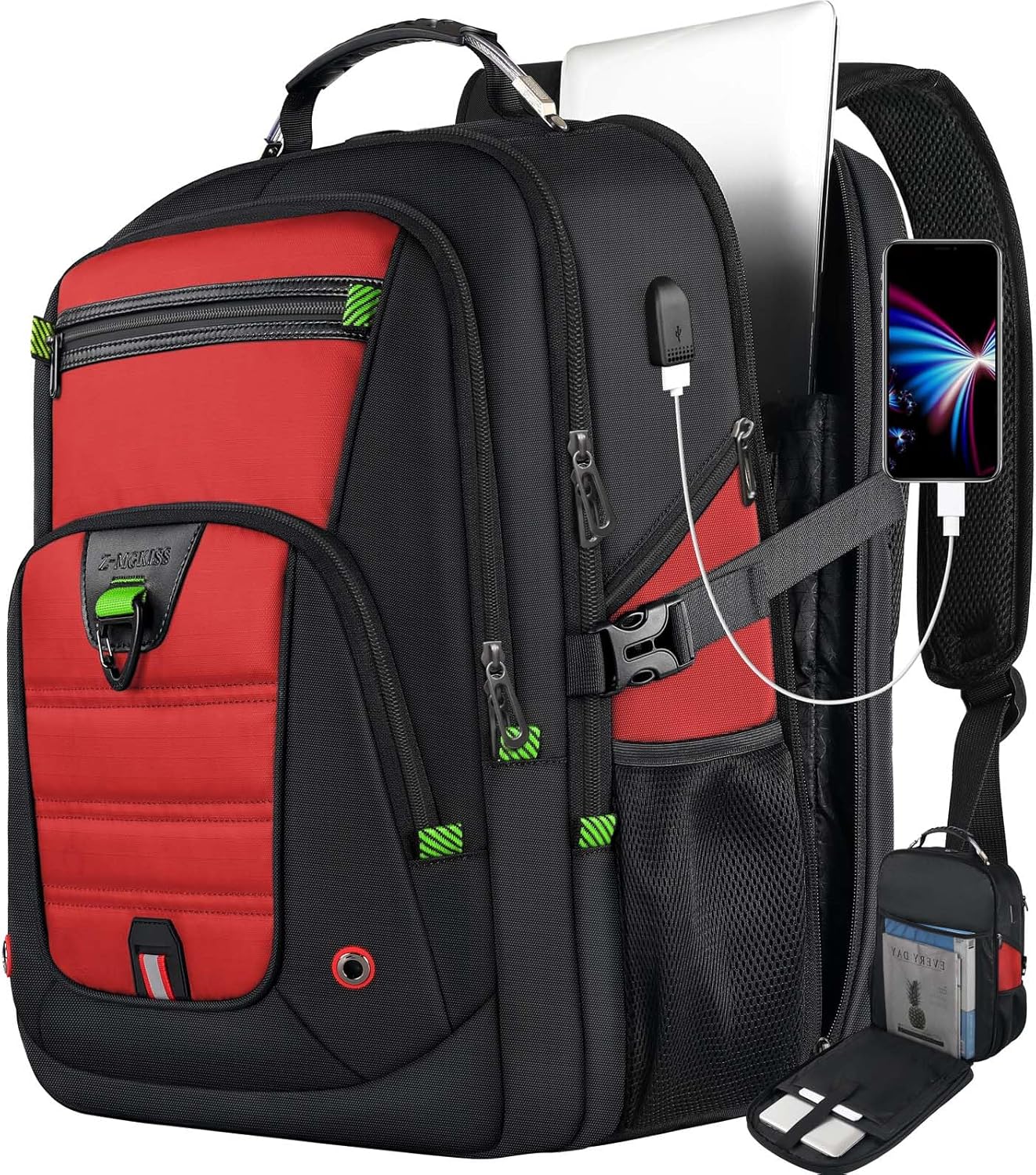 Z-MGKISS 18.4-19 Inch Extra Large Laptop Backpack, Travel Backpack for Men & Women, School Rucksack