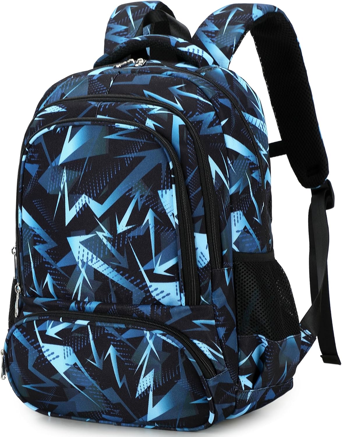 abshoo Lightweight Kids Backpack For School Boys Bookbag Kindergarten Elementary School Bags (Geometry Black-A)