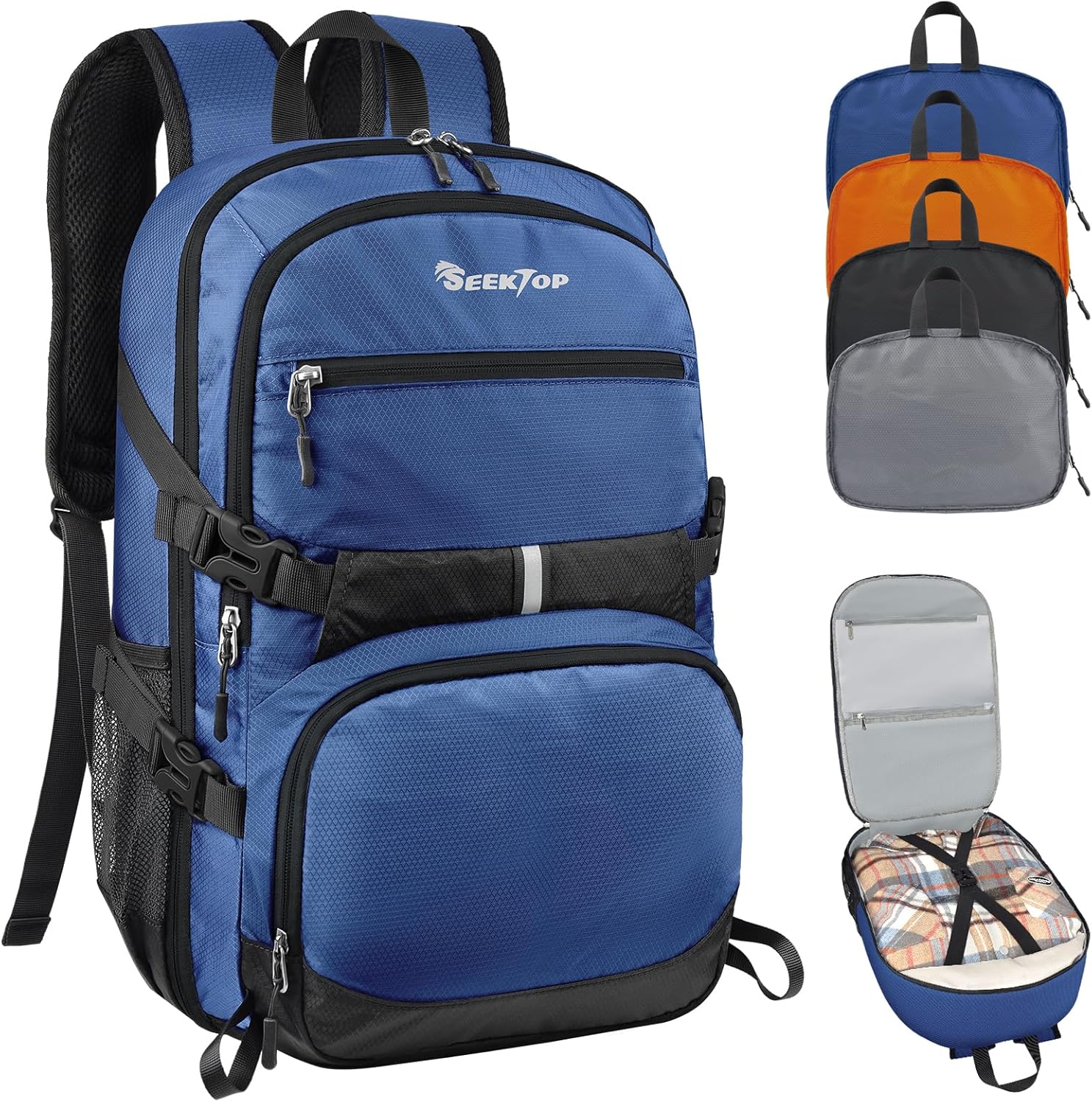 Seektop 40L Foldable Hiking Backpack for Women Men Lightweight Packable Travel Backpack Carry on