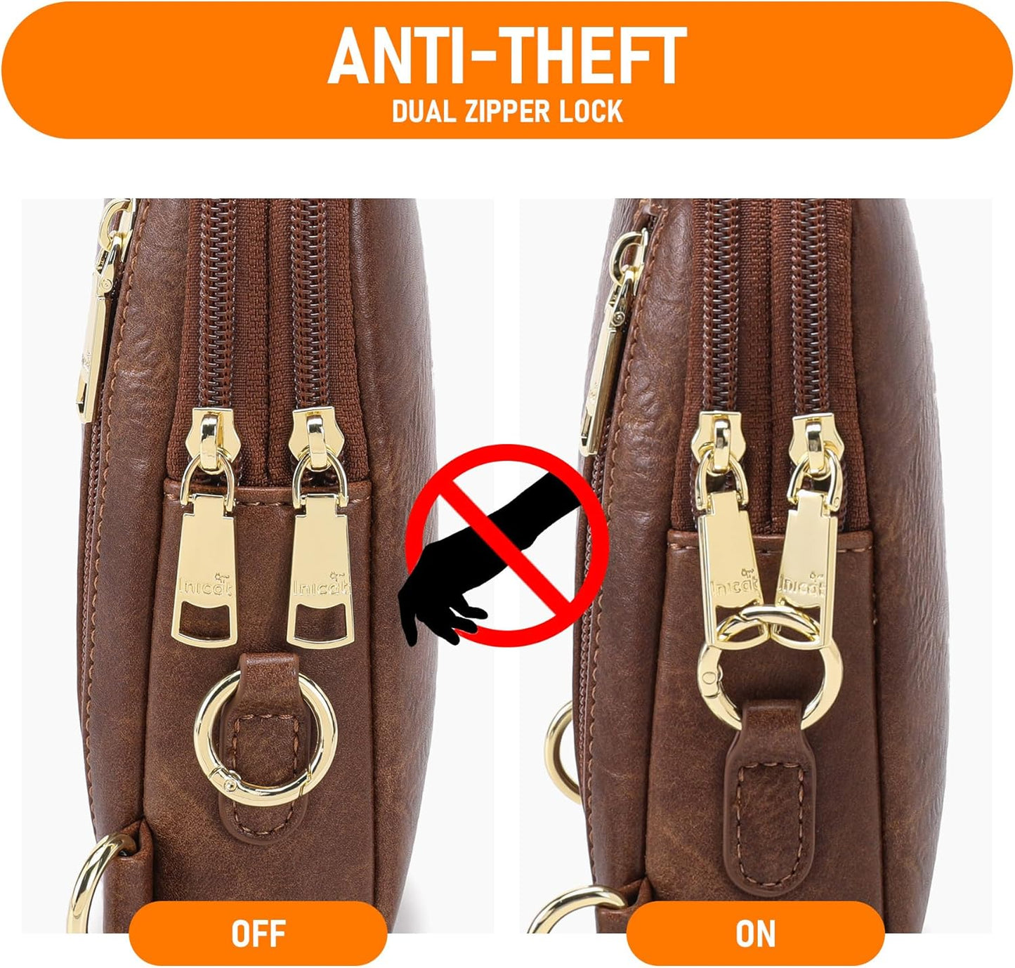 INICAT Travel Small Sling Bag Faux Leather Crossbody Bags Women Cross Body Bag Purses for Woman