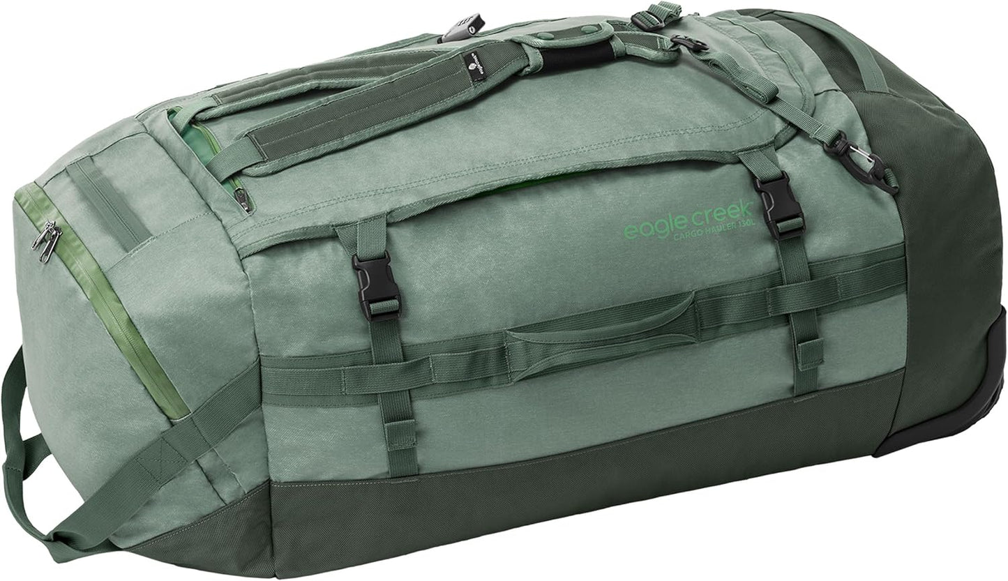Eagle Creek Cargo Hauler Wheeled Duffel - Durable Duffel Bag for Travel - Easy Access Compartment - Deployable Backpack Straps - Lockable Zipper Opening - Iron Orange - 130L