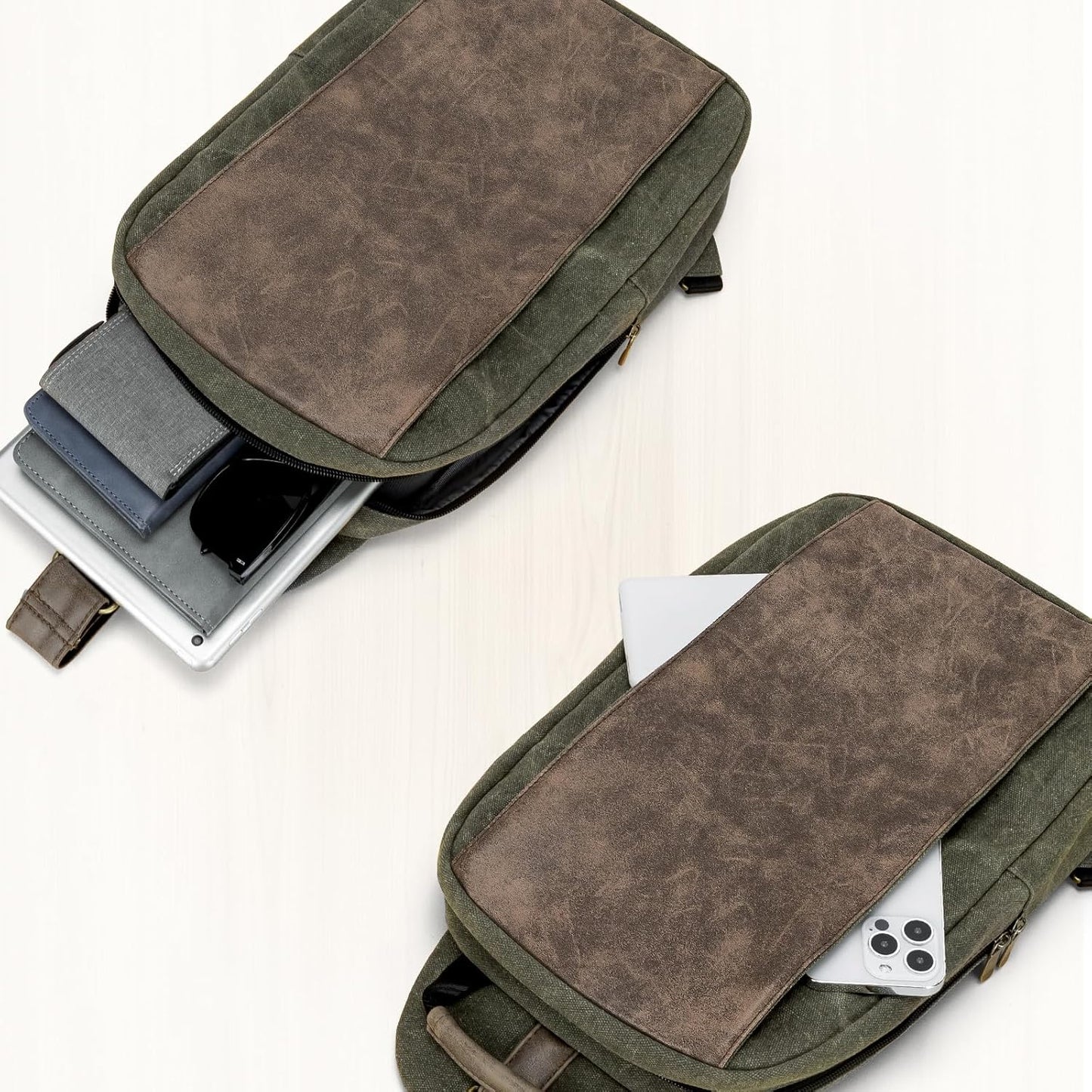 Canvas Messenger Bag Sling Bag Crossbody Shoulder Bag for Men Women Travel Work Satchel Bags