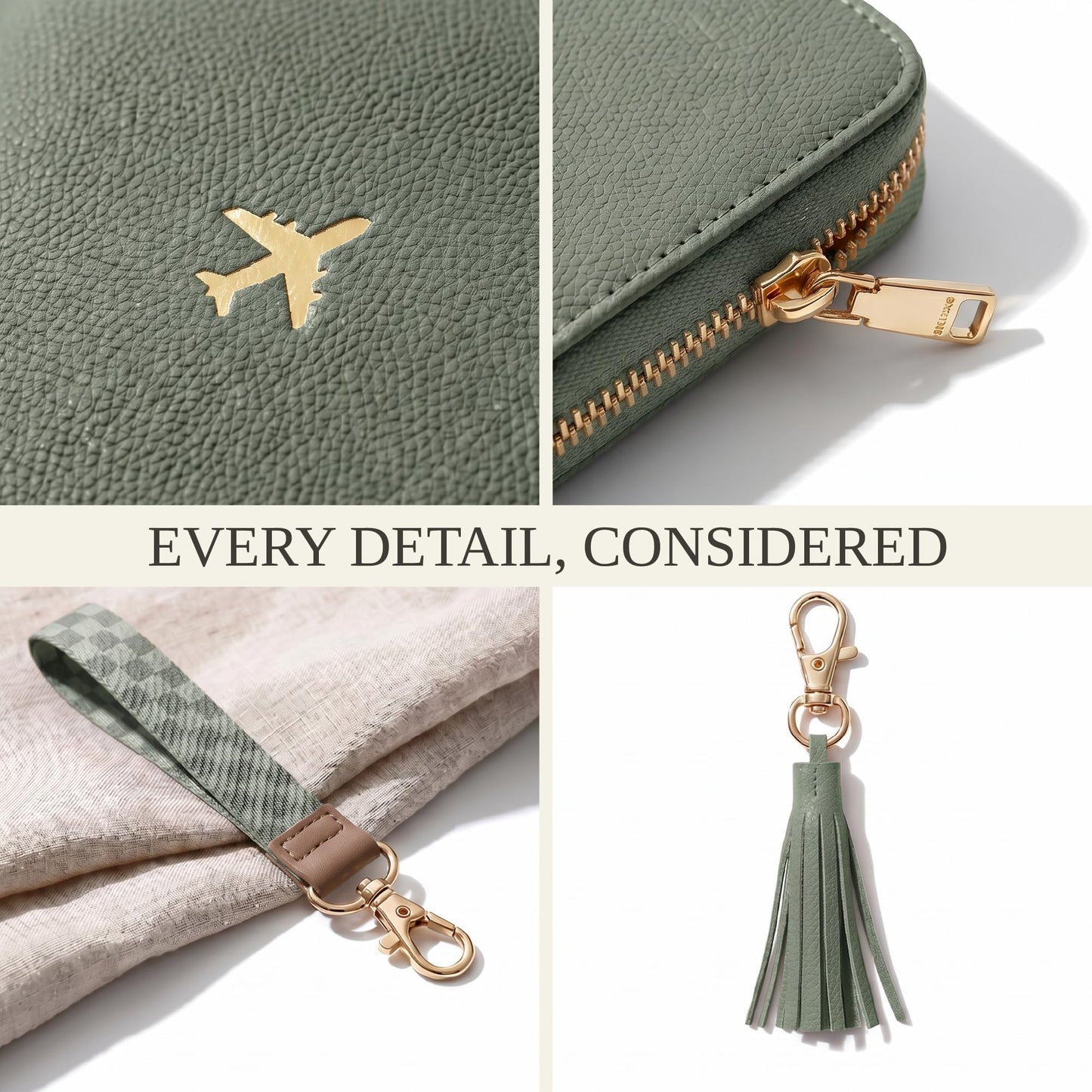 Beautiful Passport Holder And Travel Wallet with Wristlet Strap