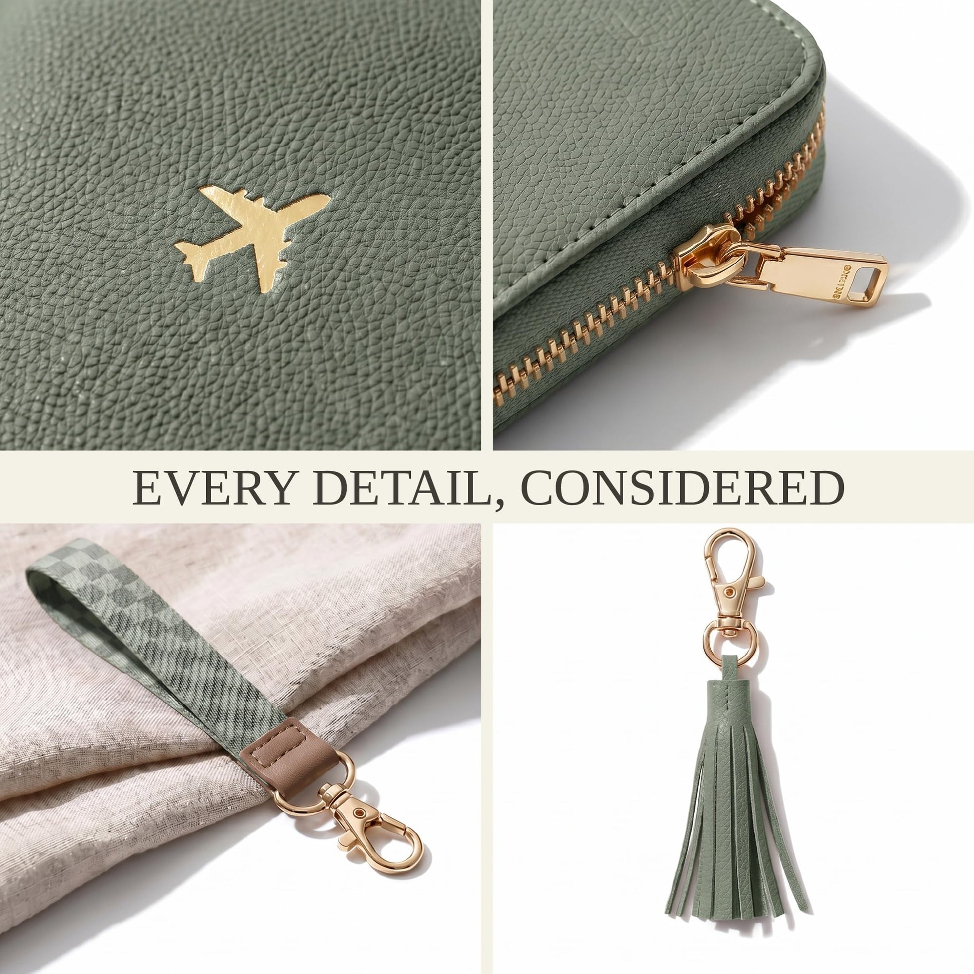 Beautiful Passport Holder And Travel Wallet with Wristlet Strap