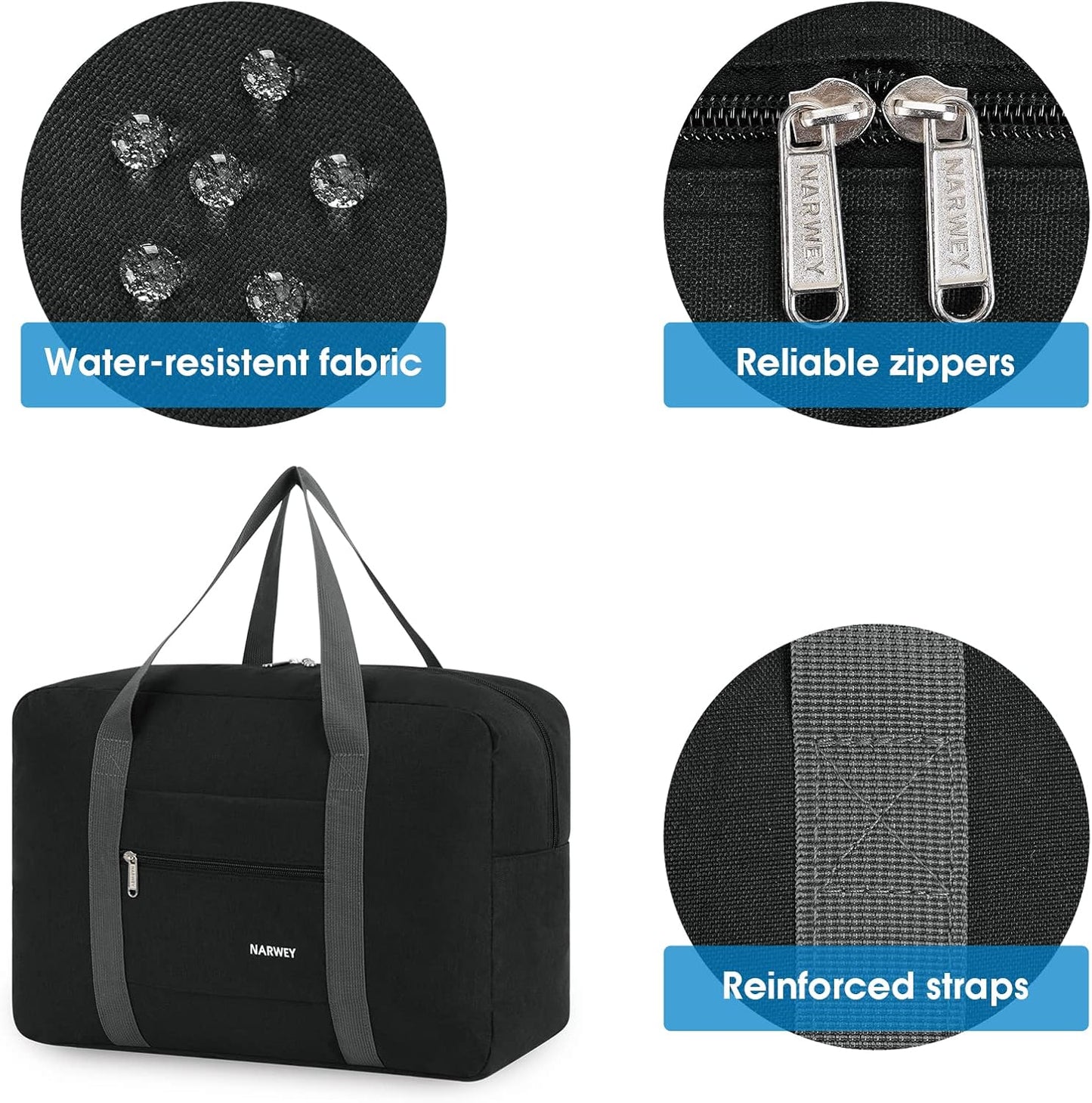 For Spirit Airlines Personal Item Bag 18x14x8 Foldable Travel Duffel Bag Tote Carry on Luggage Duffle Overnight for Women and Men