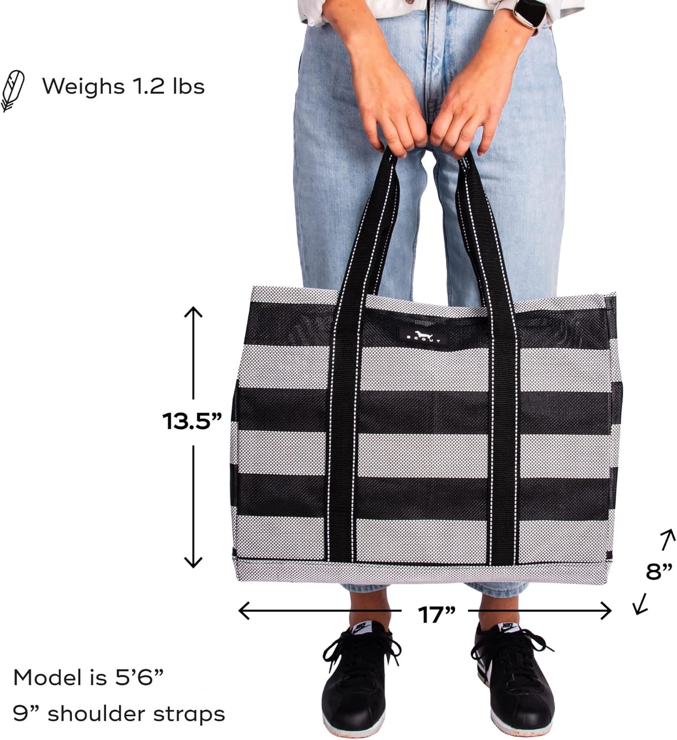 SCOUT Roadtripper - Large Beach Tote Bags For Women - Sandproof Breathable Woven Beach Bag, Pool Bag And Travel - Mom Bag