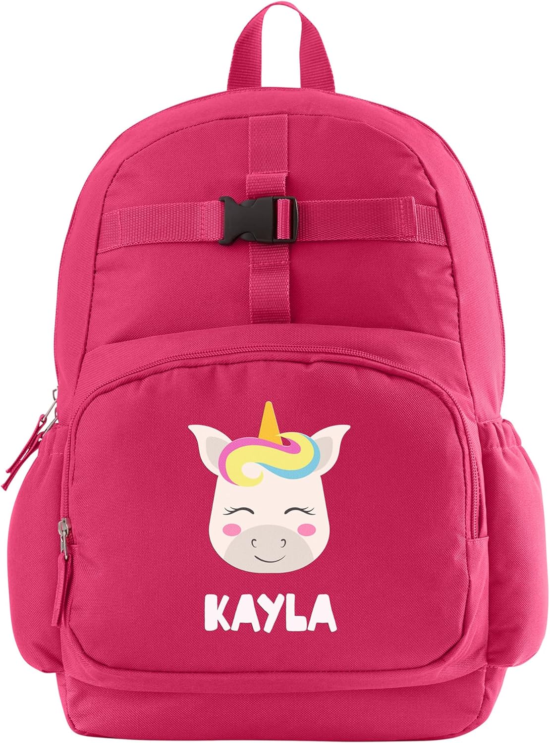 Let's Make Memories Personalized Kids Backpack - Backpack for School - For Animal Lovers - Back to School - Bookbag - Matching Lunchbox/Water Bottle Sold Separately - Pink - Unicorn