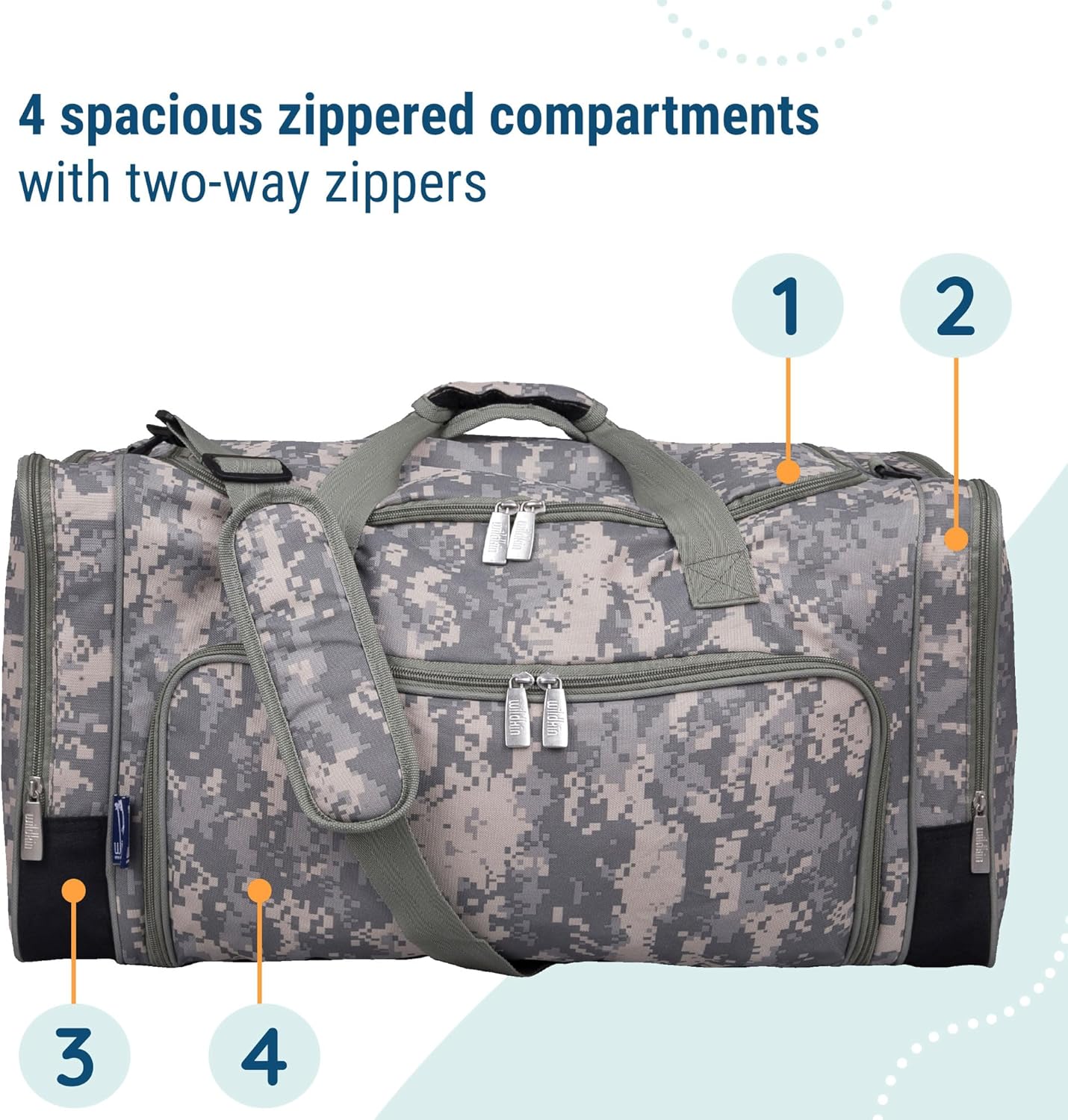 Wildkin Kids Weekender Duffel Bag – Carry-On Size for School, Travel, & Sleepovers