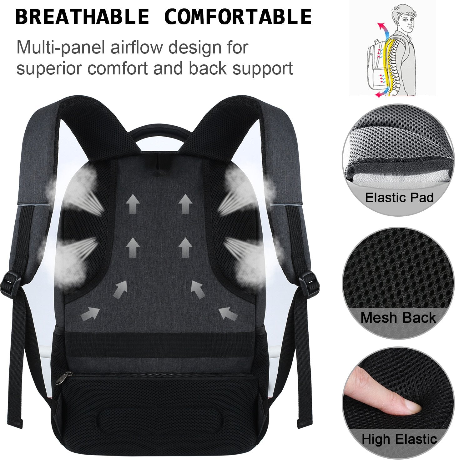 Volher Laptop Backpack,Business Travel Anti Theft Slim College Backpack
