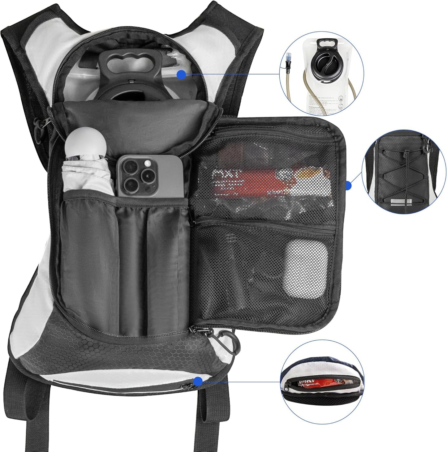 OUTSKIRT Hydration Backpack with 2L Water Bladder, Lightweight and Breathable Running Hydration