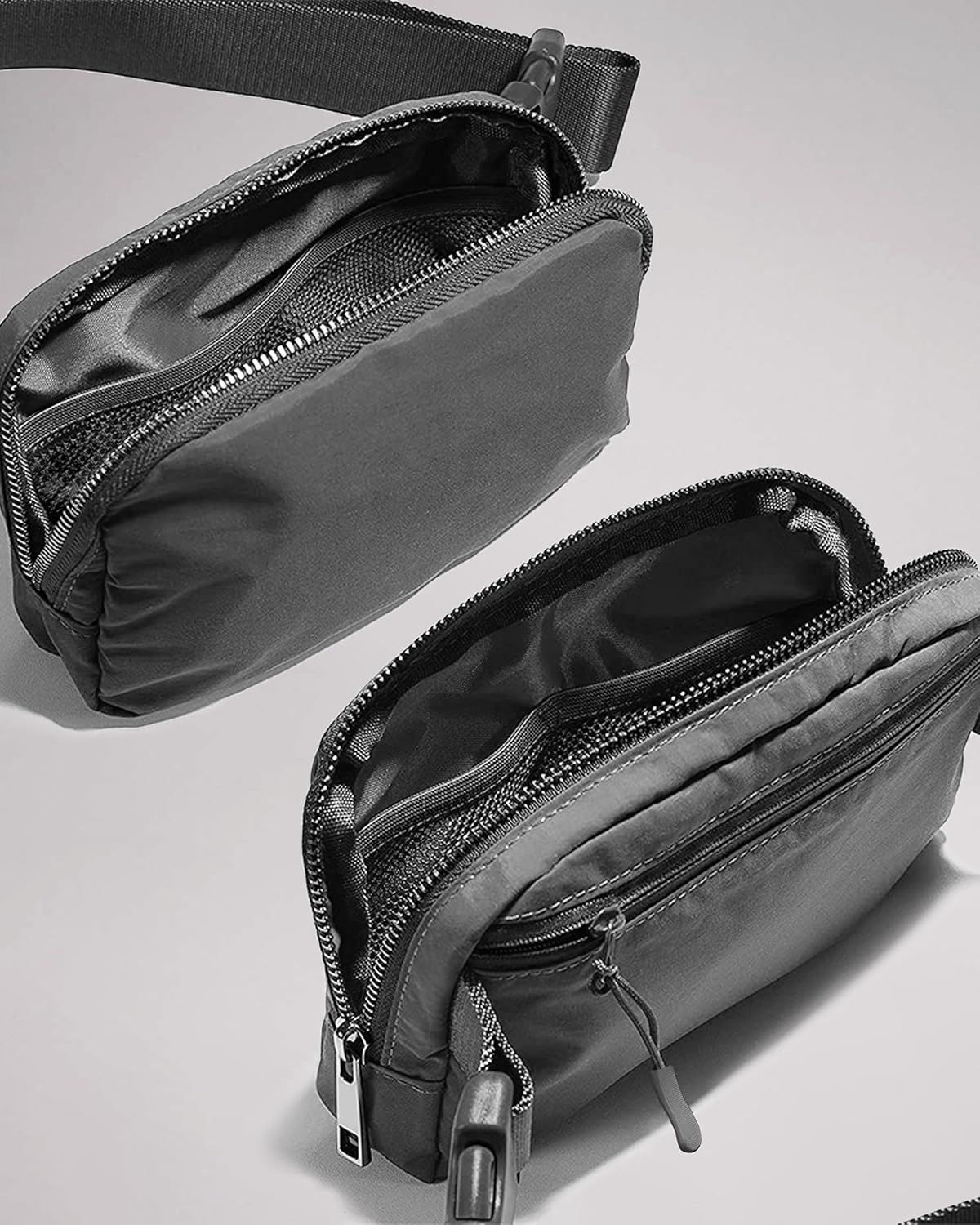 Fanny Pack Crossbody Bag Trendy Waterproof Small Cross Body Purse for Women Men Fashion Waist Packs Mini Belt Pouch Chest Bum Hip Bag Lulu Dupes for Travel Vacation Running Dim Grey