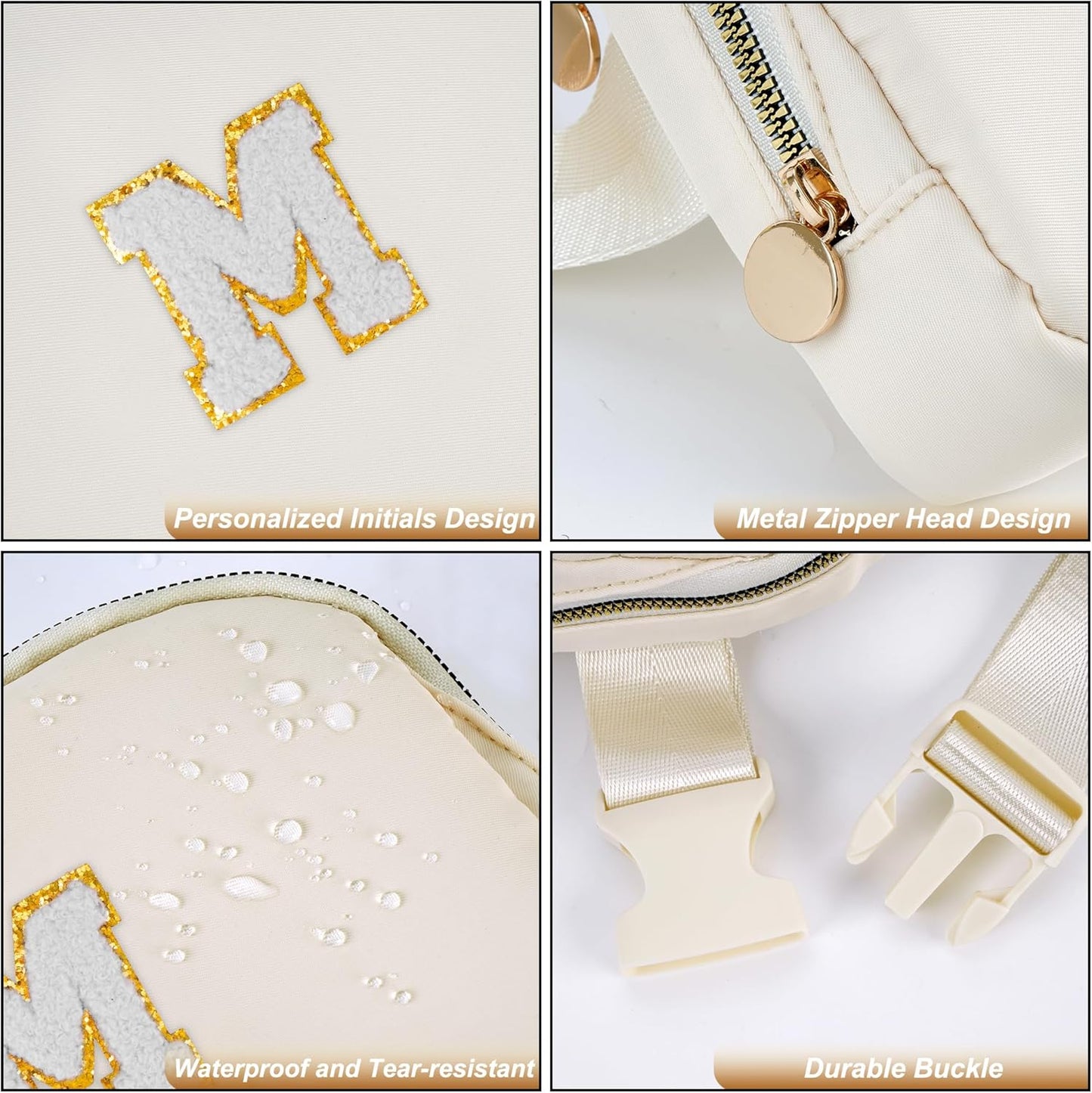 Mothers Day Gifts for Mom,Mom Gifts from Daughter,Gifts for Mom,Gifts for Wife Sister Her,Birthday Gift for Mom,Mother in Law Gift,Mama Gifts Idea,Crossbody Bags,Initial White M,Cream Bag