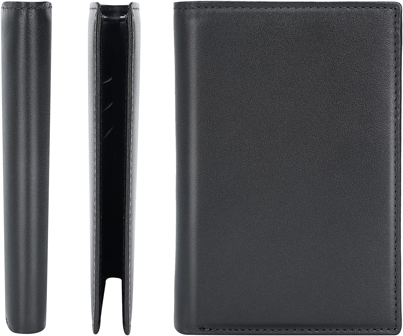 Polare Functional RFID Blocking Leather Passport Holder Travel Bifold Wallet For Men