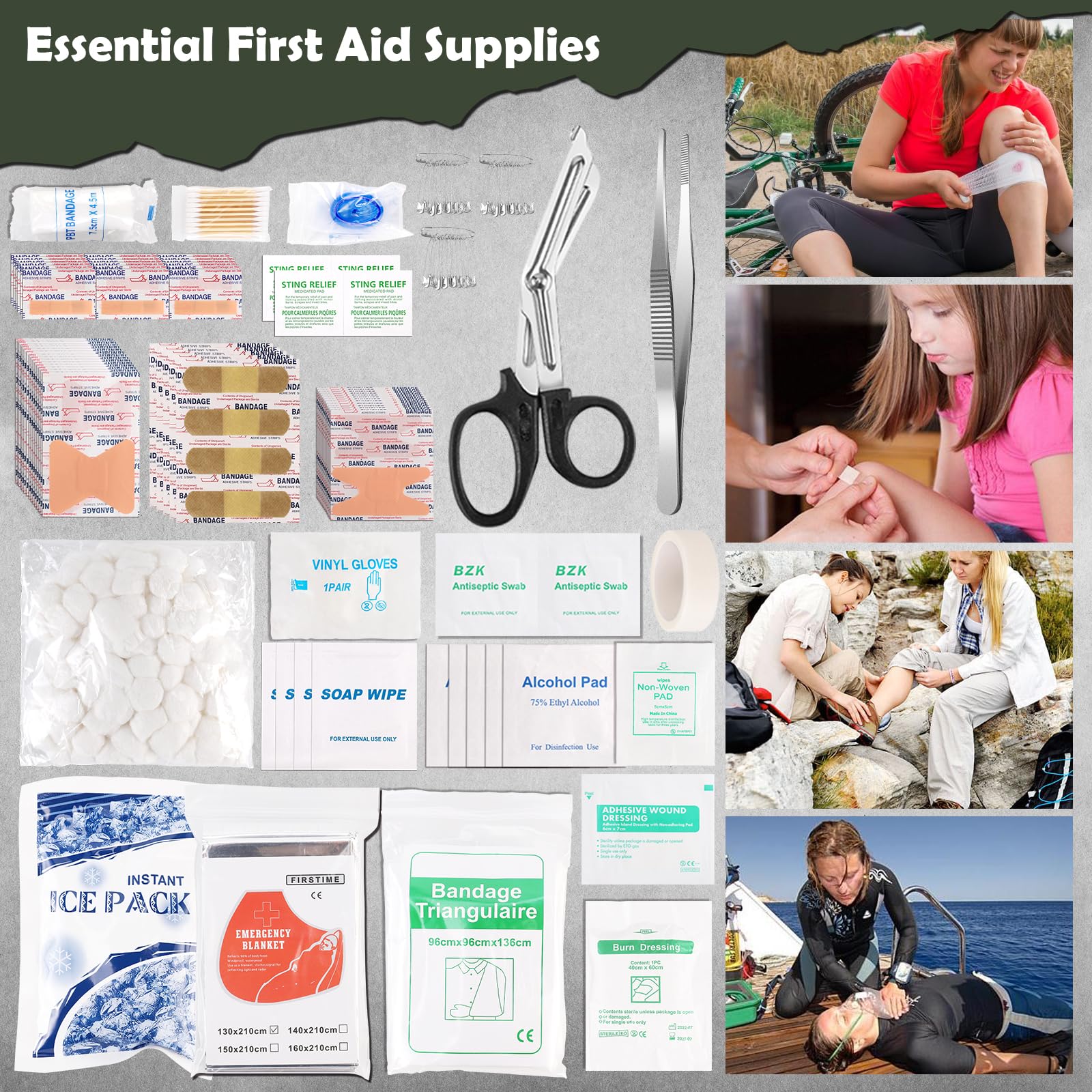 DLMD 320 PCS Survival Kits First Aid Kit, Gifts for Men Fathers Day Him Dad, Survival Gear and