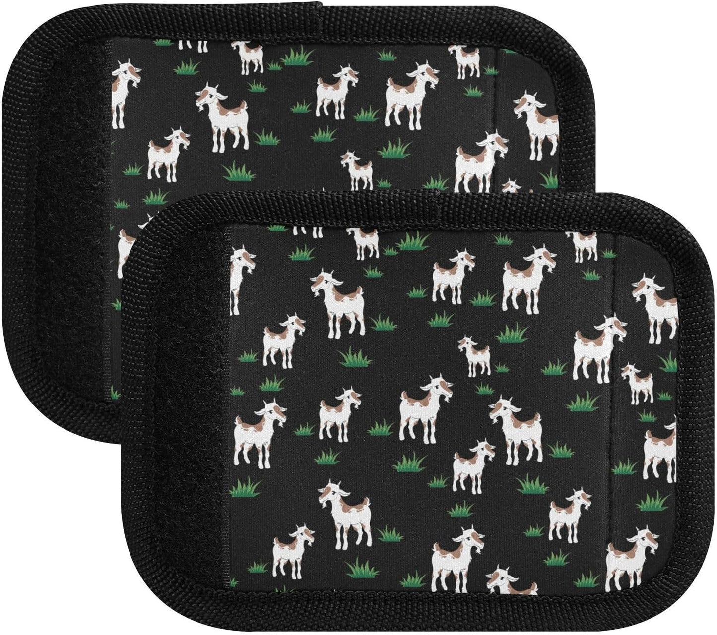 Goats 2 Pack Luggage Handle Wrap for Suitcase Luggage Identifier Travel Tags Handle Protection Sleeve Cover