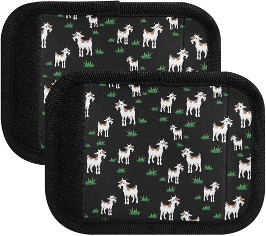 Goats 2 Pack Luggage Handle Wrap for Suitcase Luggage Identifier Travel Tags Handle Protection Sleeve Cover