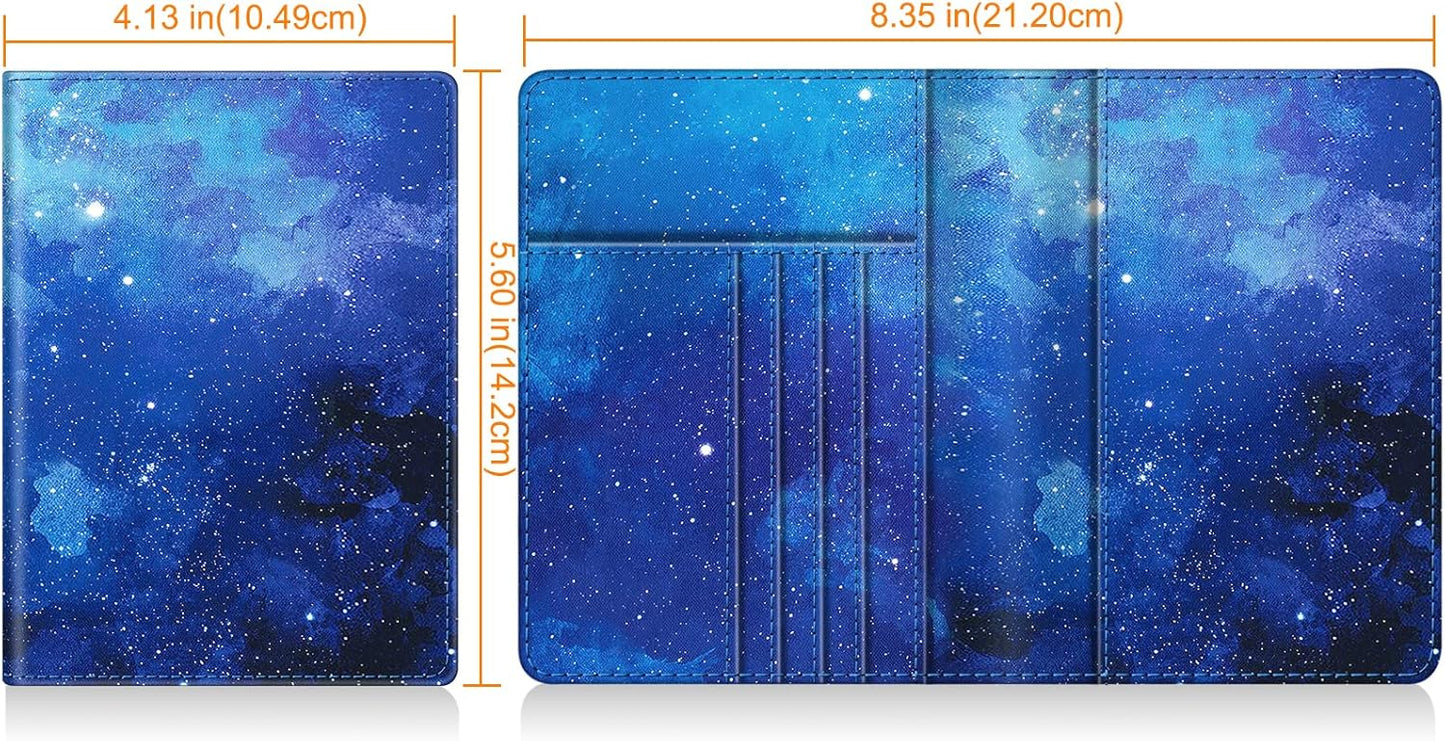 FINTIE Passport Holder, Slim Travel Wallet RFID Blocking Card Case Cover Passport Cover Protector Essentials with Credit Card Slots for Women/Men