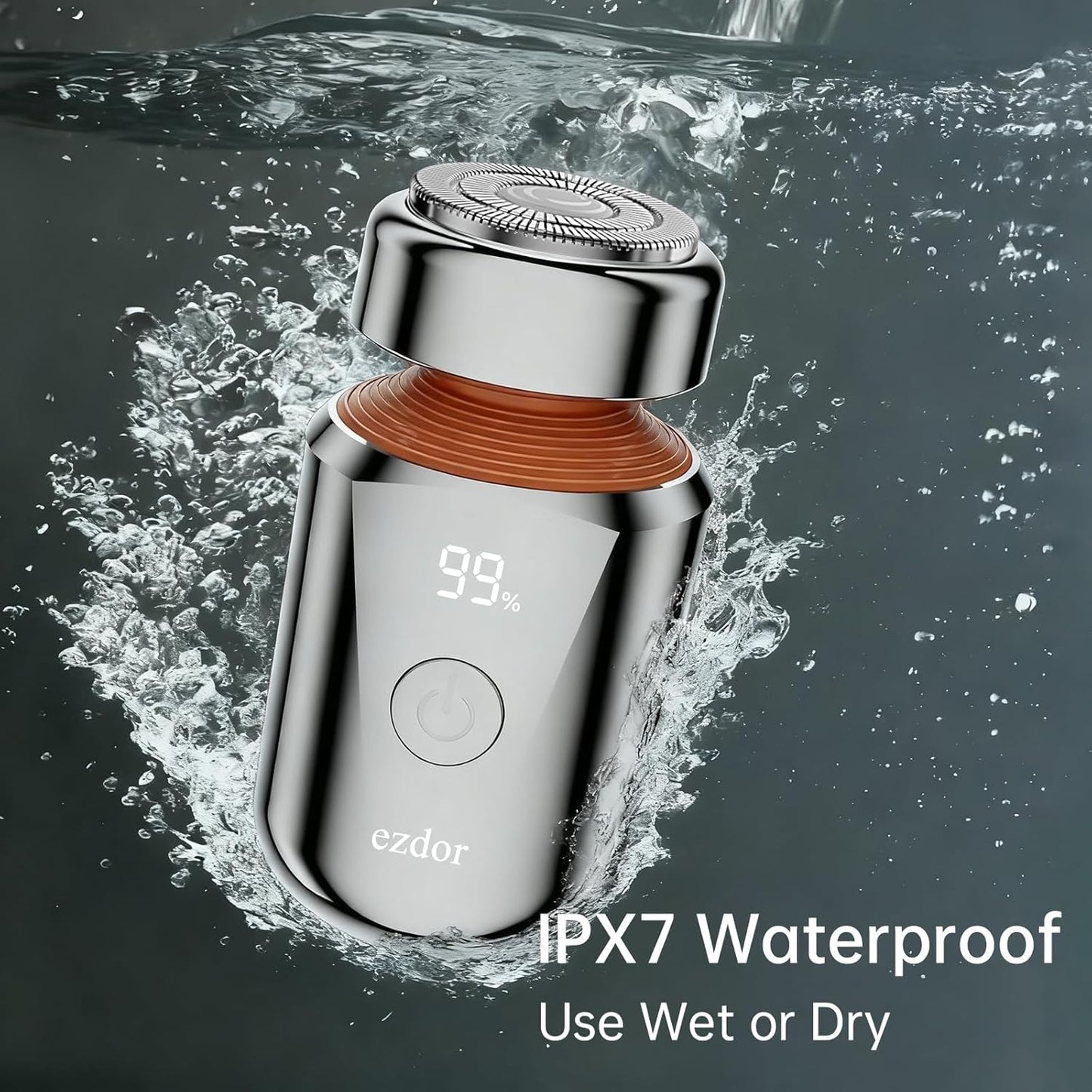 Mini Electric Shaver, Portable Electric Razor for Men & Women, USB-C Rechargeable Waterproof Travel Shaver, Cordless Pocket-Size Razor for Face & Body, Ideal for Home & Business Trips (Silver)