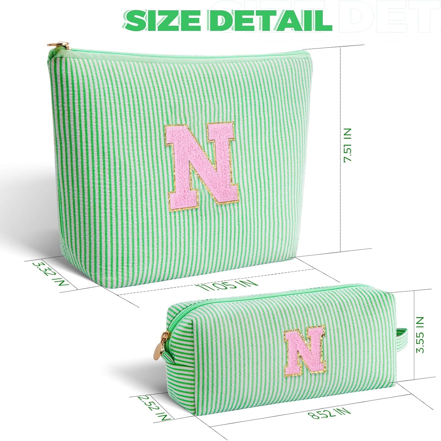 Personalized Makeup Bag for Women Girls - Fashion Cosmetic Bag Trendy Travel Toiletry Bag with