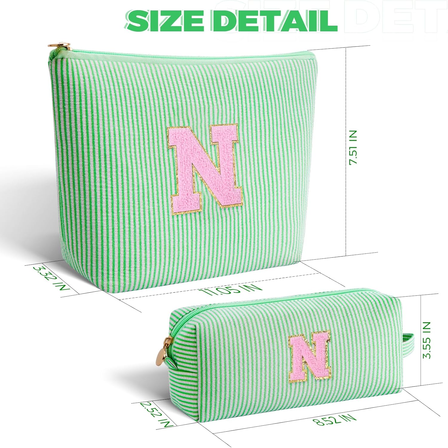 Personalized Makeup Bag for Women Girls - Fashion Cosmetic Bag Trendy Travel Toiletry Bag with