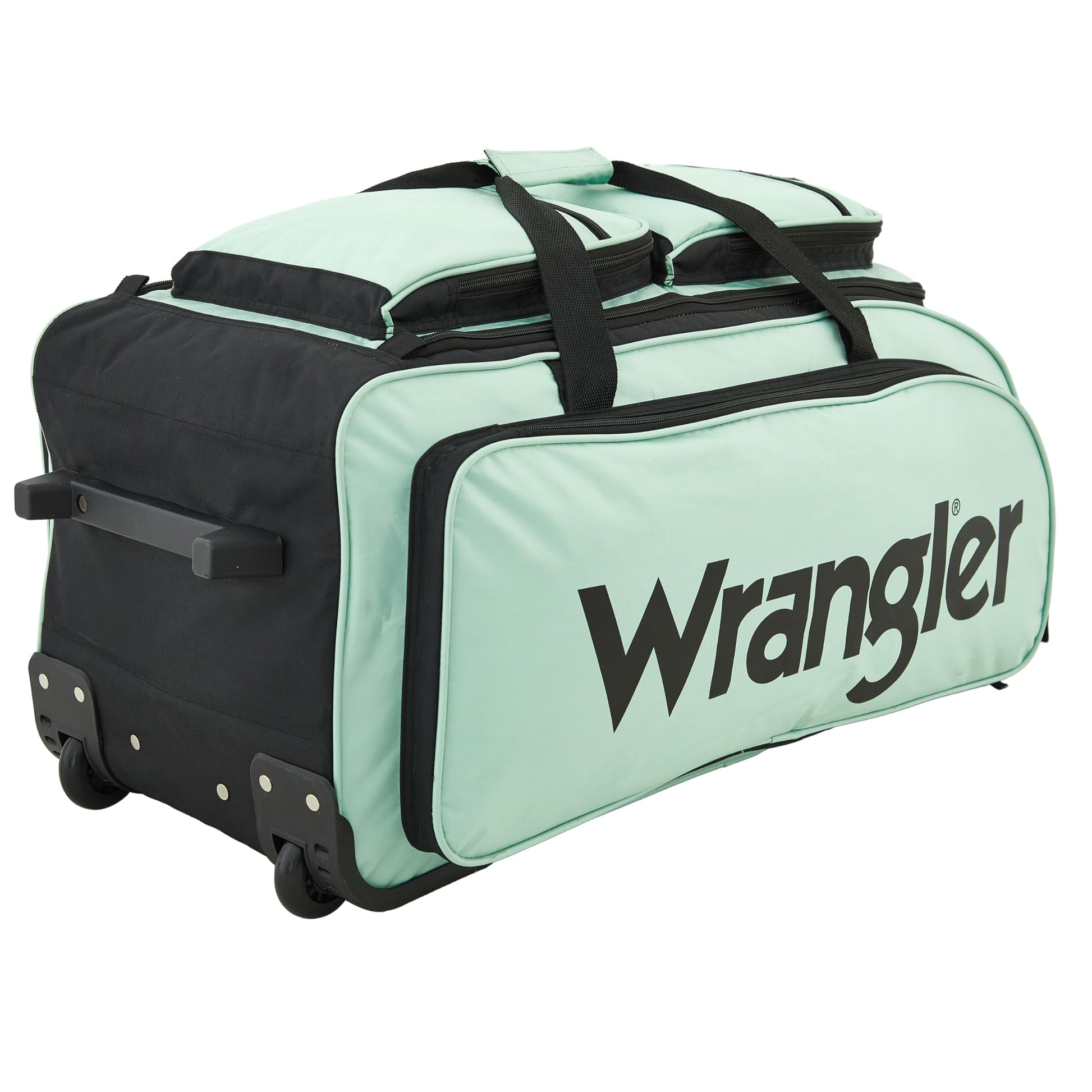 Wrangler Wesley Rolling Duffel Bag, Seaform, Large 30-Inch