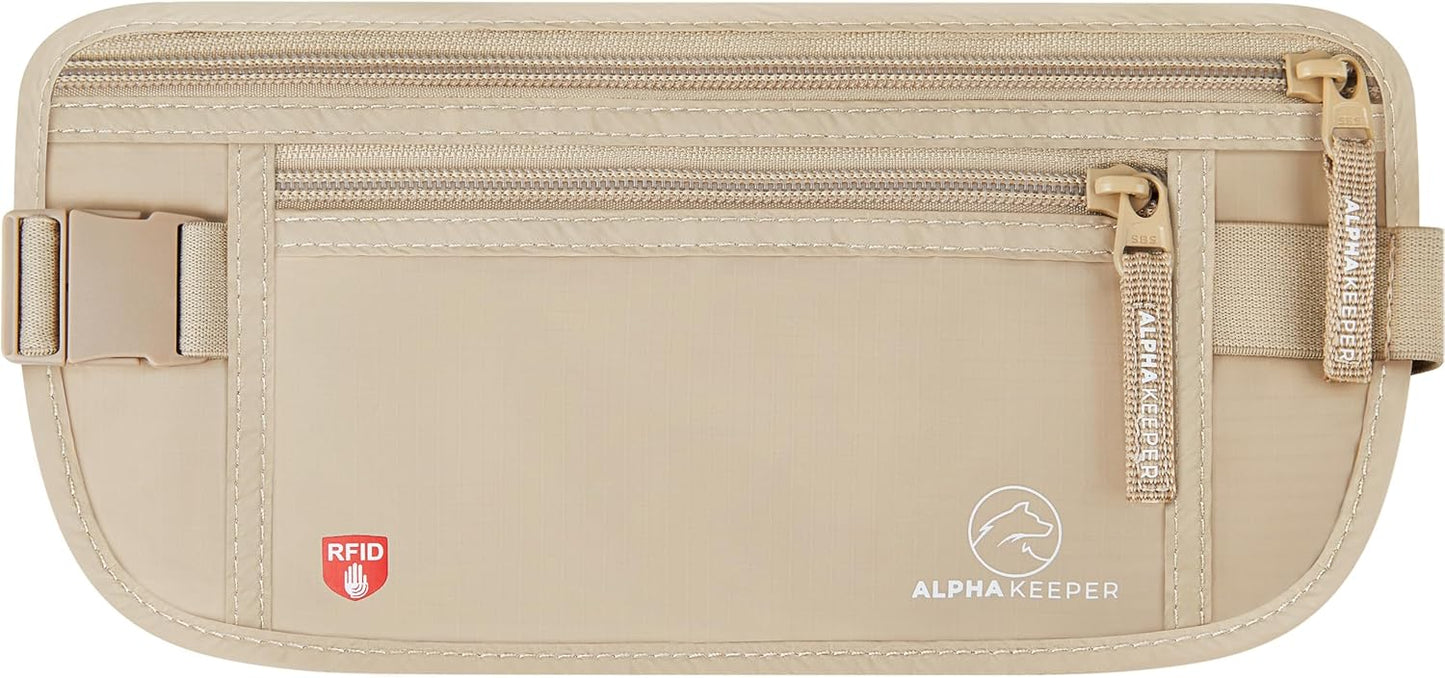 Hidden Money Belt for Travel for Men, Waist Wallet Anti Theft, RFID Passport Holder For Travel Men