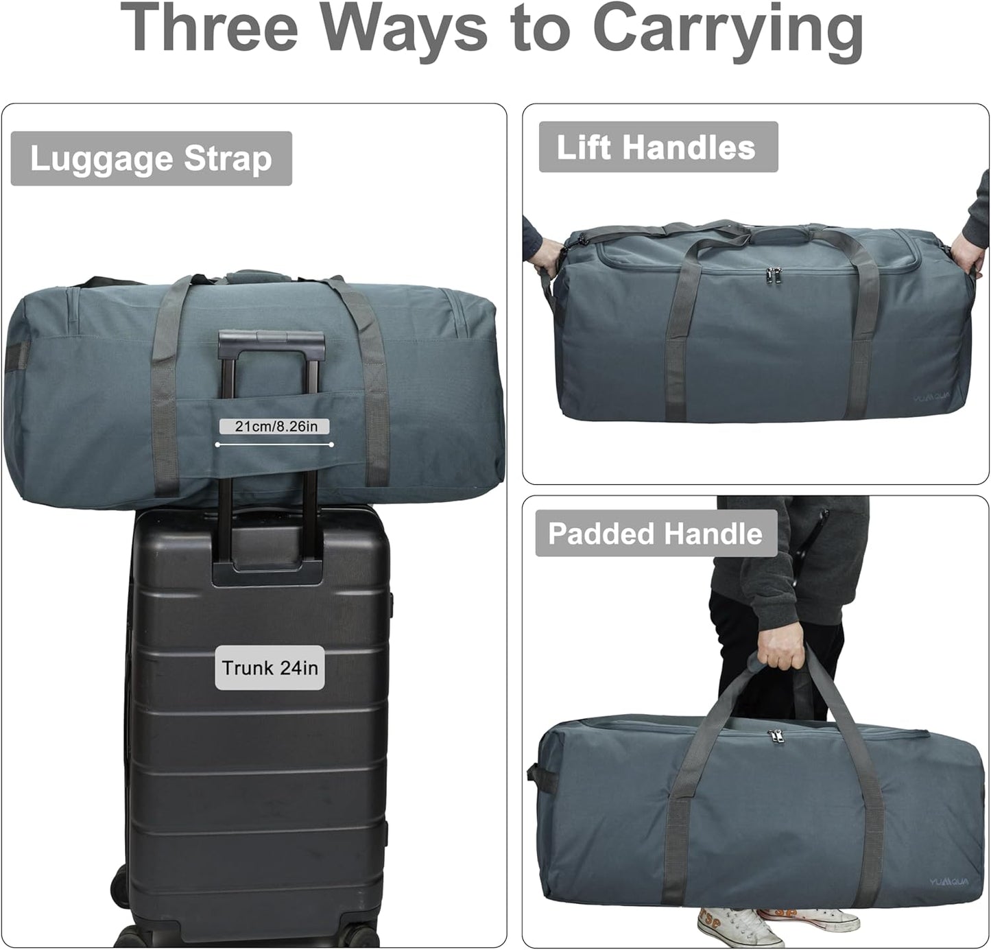 Large Duffle Bag for Travel, 100L Travel Duffel Bags for Men, 900D Polyester Water & Tear Resistant Extra Large Travel Bag Heavy Duty Moving Bags for Sport Camping Gear Holiday Christmas Decor Storage