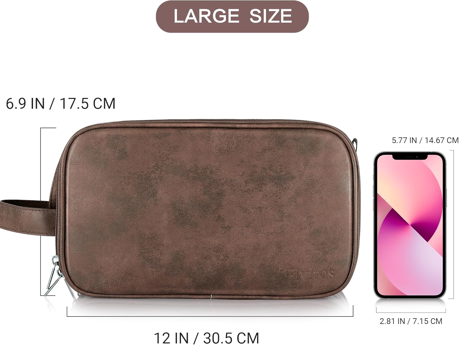 Elviros Toiletry Bag for Men, Large Travel Shaving Dopp Kit Water-resistant Bathroom Toiletries