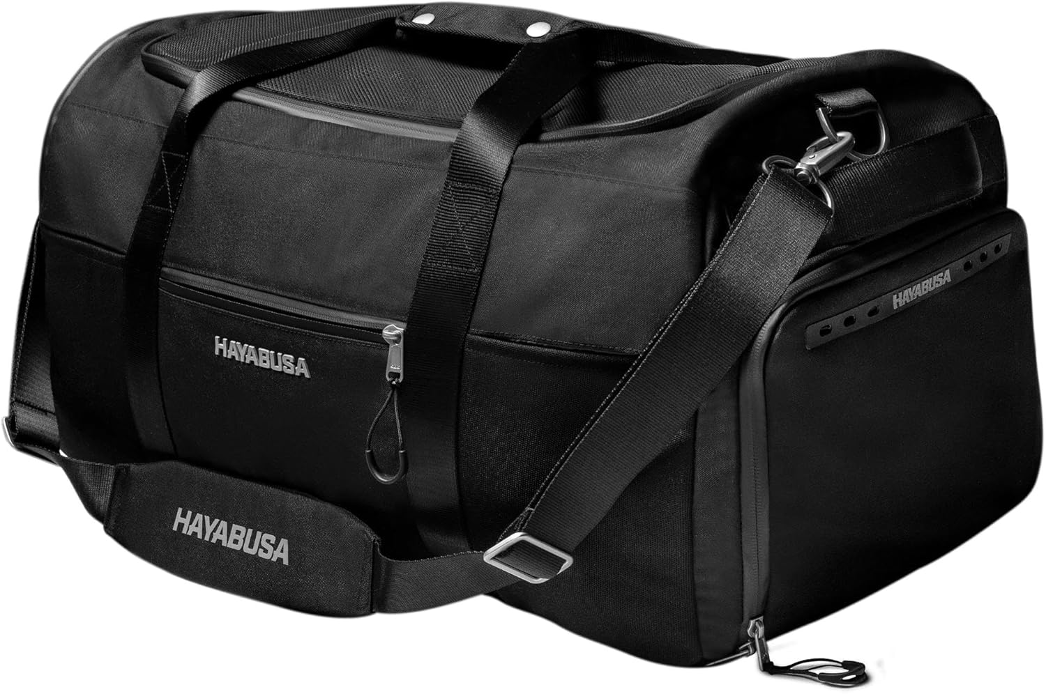 Hayabusa Airstream Athletic Duffle Gym Bag for Women and Men - Black, 50l duffle bag - 7 zippered