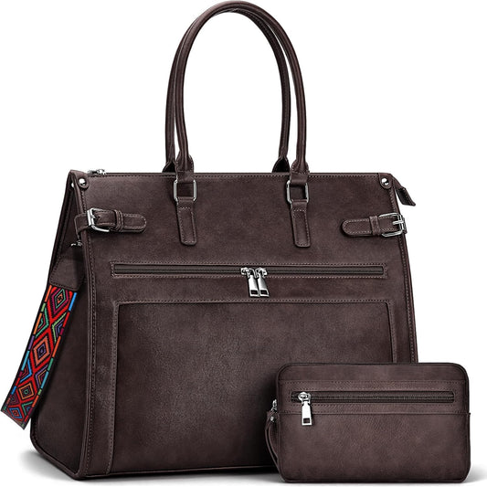 Laptop Tote Bag for Women Briefcase Laptop Purse, 15.6 inch Computer Work Bags with Satchel Purse