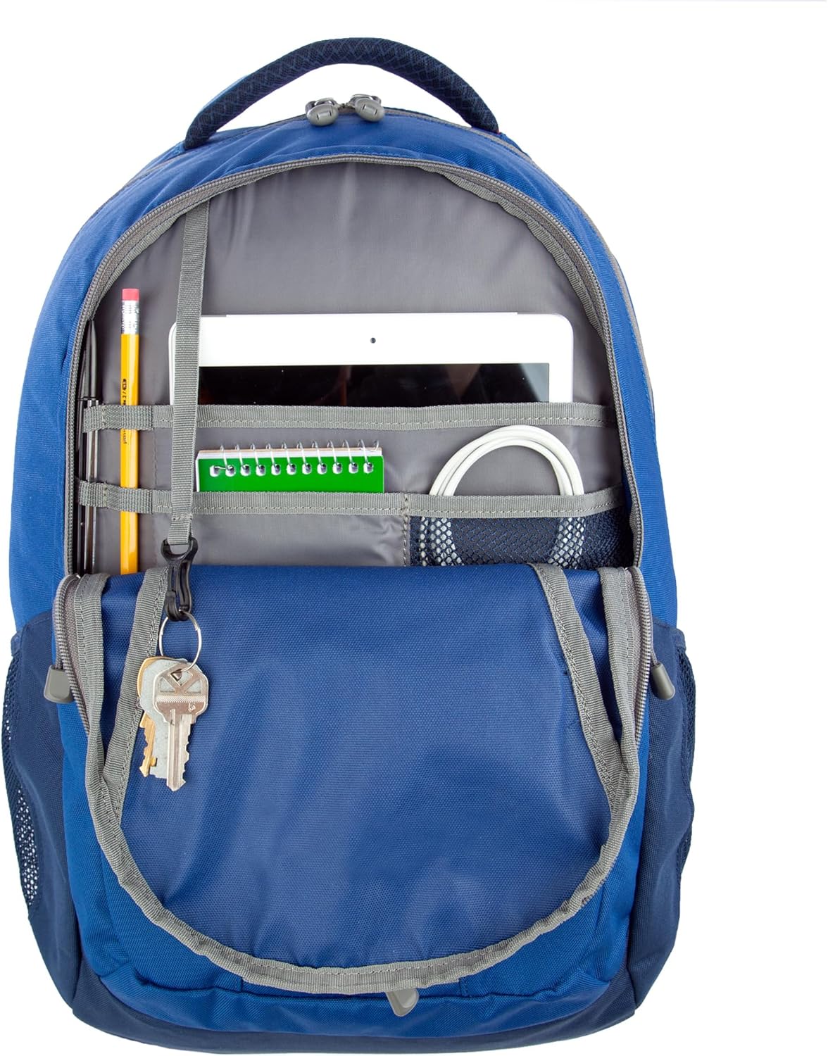 Eddie Bauer Adventurer Backpack with Organization Compartments and Hydration/Laptop Compatible Sleeve, Adventurer - True Blue, 25L