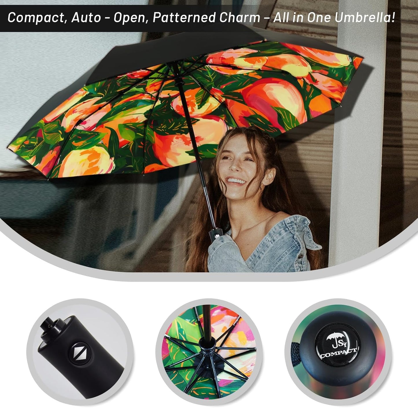 SY COMPACT Travel Umbrella Windproof Automatic Umbrellas Small Compact UV Sun Protection Factory Outlet Umbrella