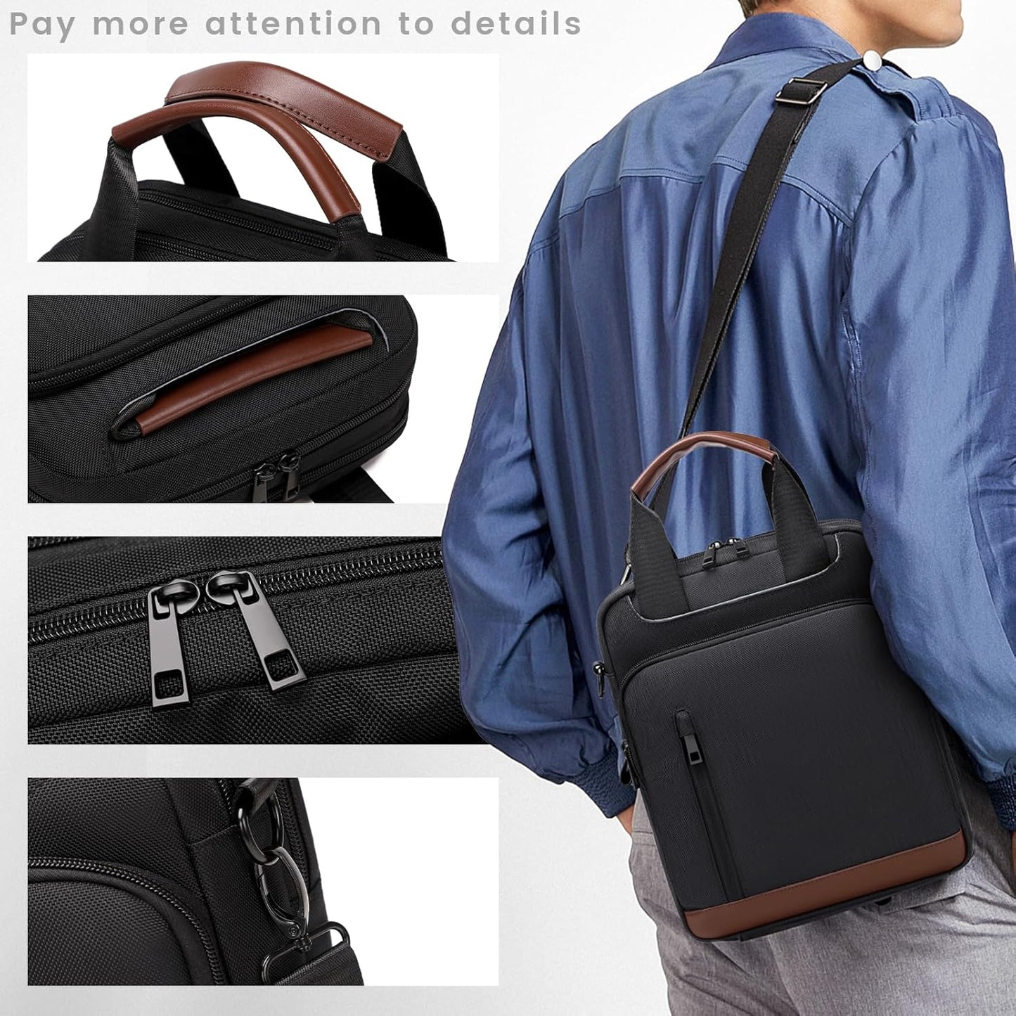 mygreen Small Canvas Crossbody Shoulder Bag Messenger Bag Work Bag