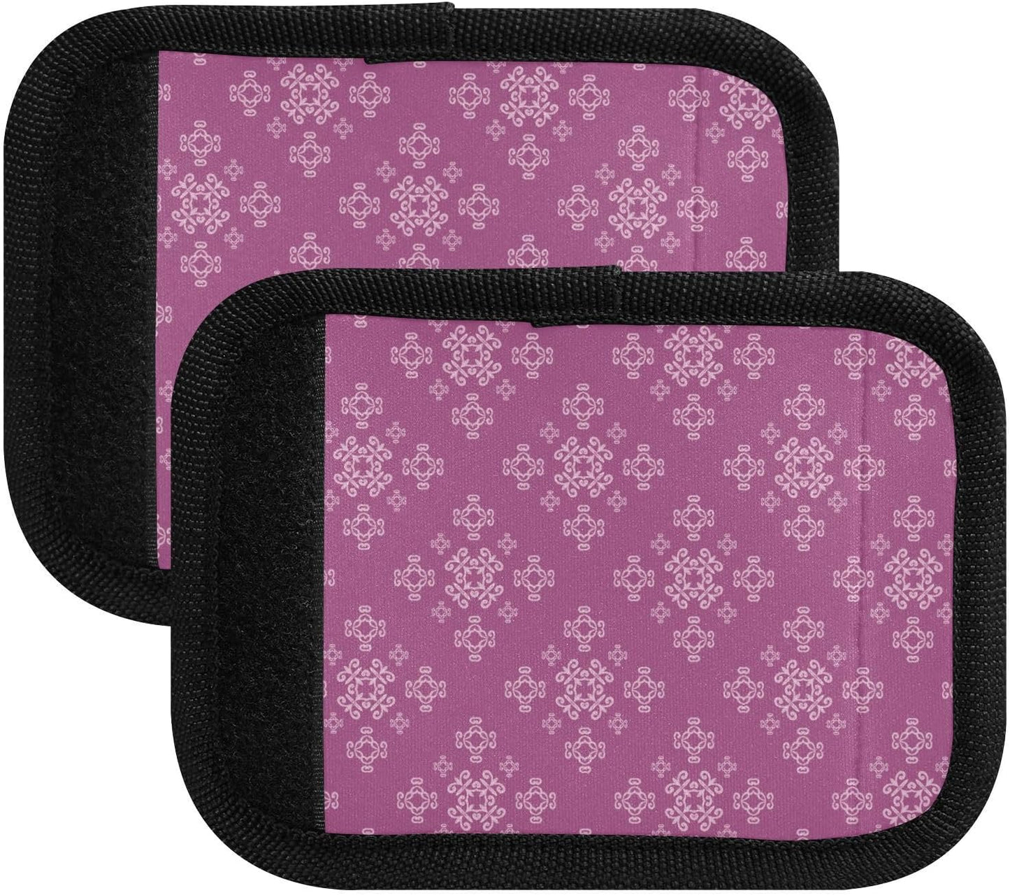 2 PC Luggage Handle Wrap Luggage Handle Covers Tags for Suitcase Bags Travel Luggage Handle Identifier Gripper Retro Purple