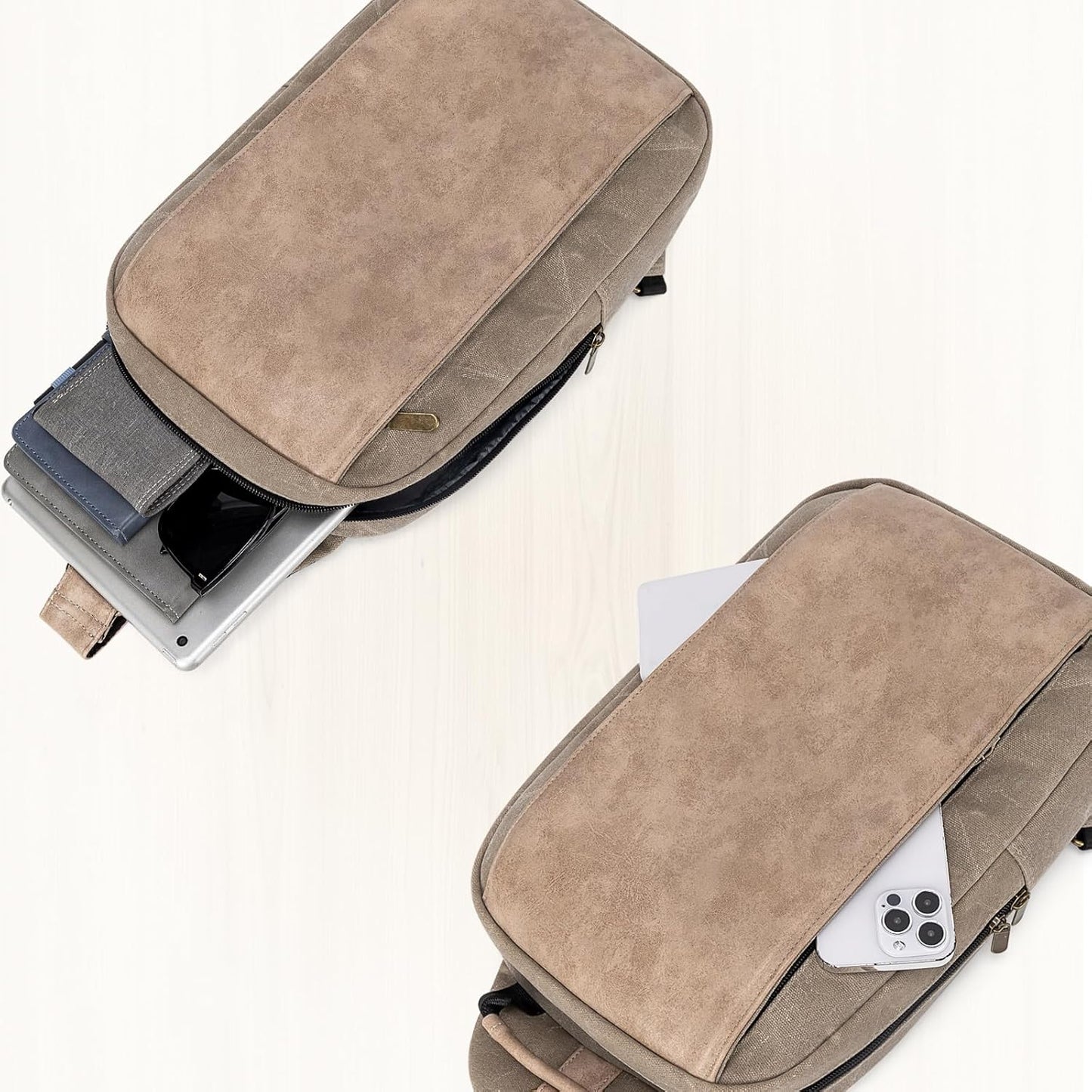 Canvas Messenger Bag Sling Bag Crossbody Shoulder Bag for Men Women Travel Work Satchel Bags