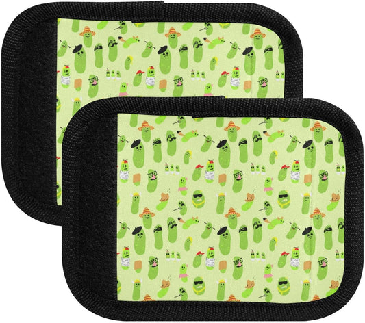 Funny Pickles 2 Pack Luggage Handle Wrap for Suitcase Luggage Identifier Travel Tags Handle Protection Sleeve Cover