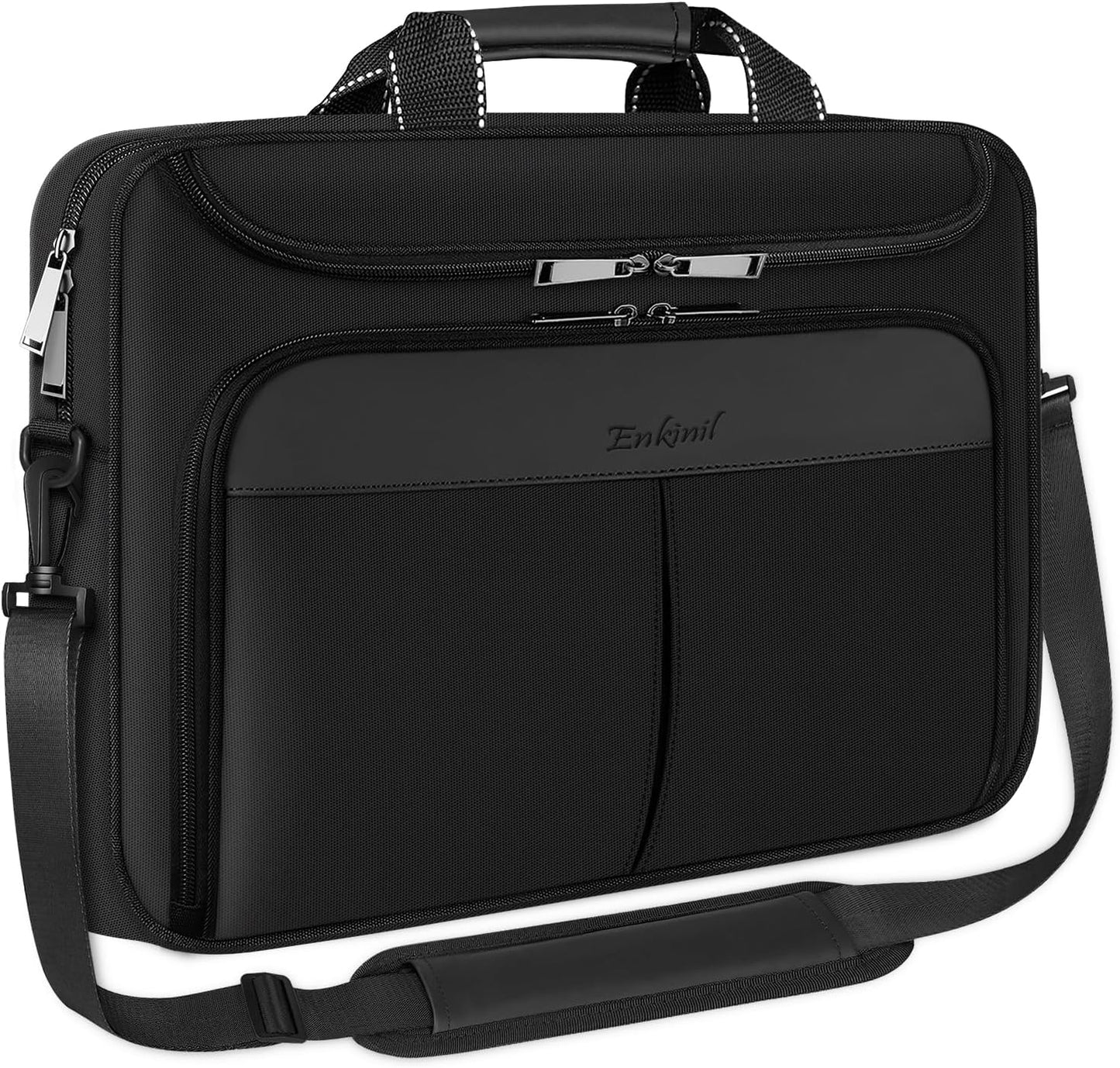 15.6-16.2 inch Waterproof Protective Laptop Messenger Briefcase with Adjustable Shoulder Strap Men