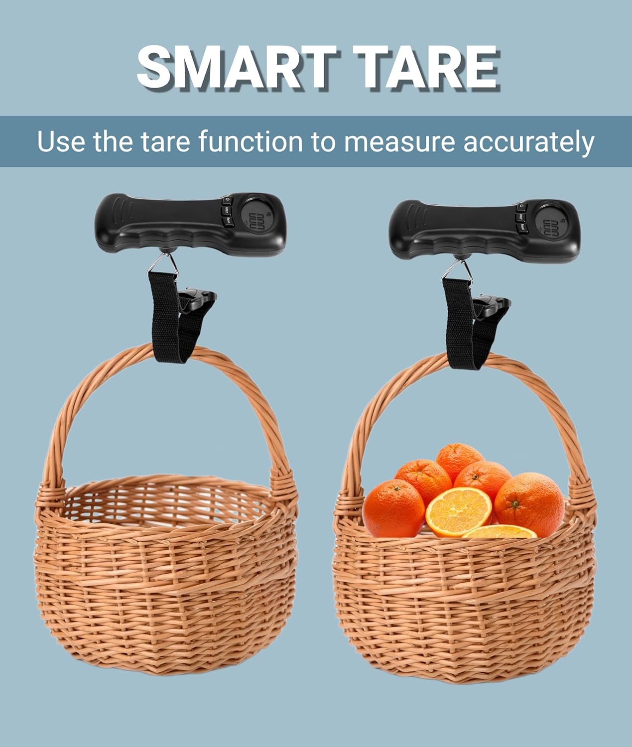 Luggage Scale, 50kg/110lb Portable Travel Hanging Luggage Scale, Auto Lock Reading After Weighing, Convenient to Read and Record The Data