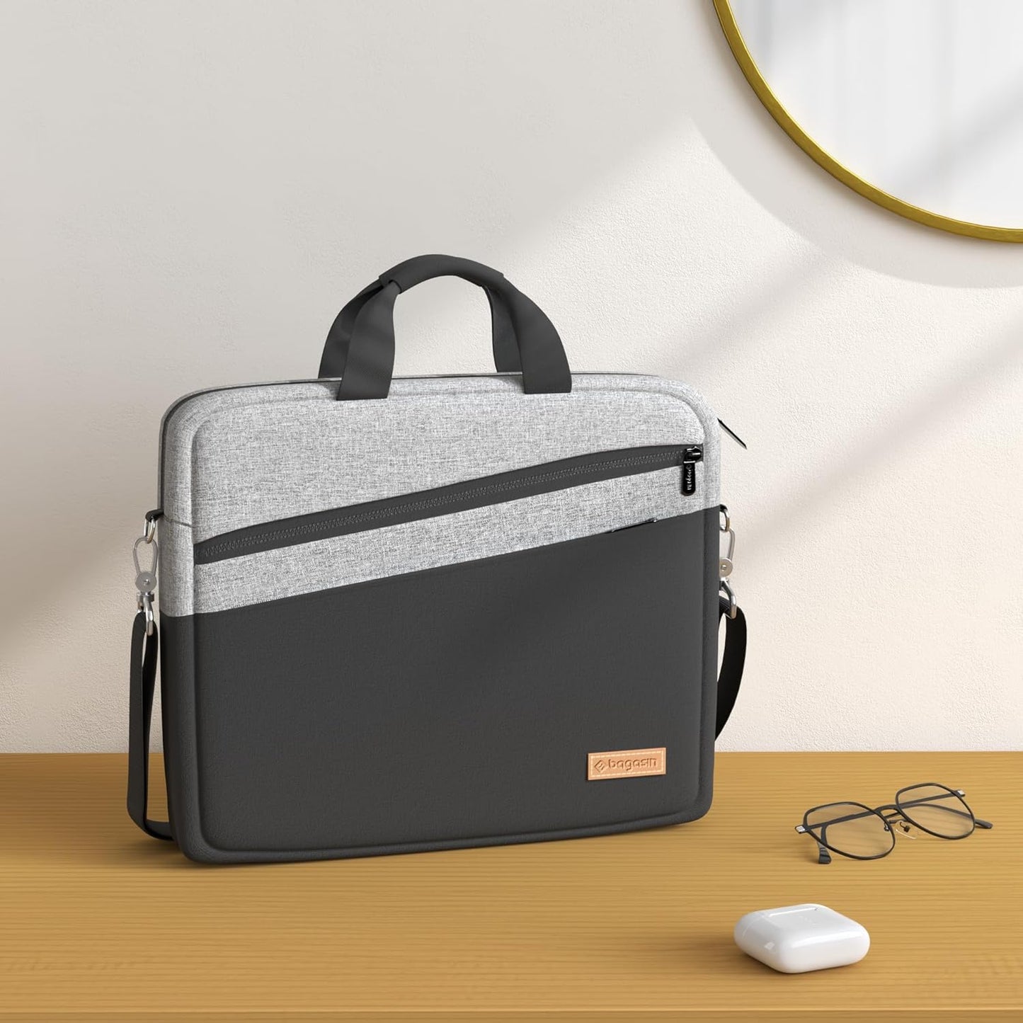 15 15.6 16 17 17.3 inch Laptop Computer PC Shoulder Bag Carrying Case, Water-Repellent Briefcase